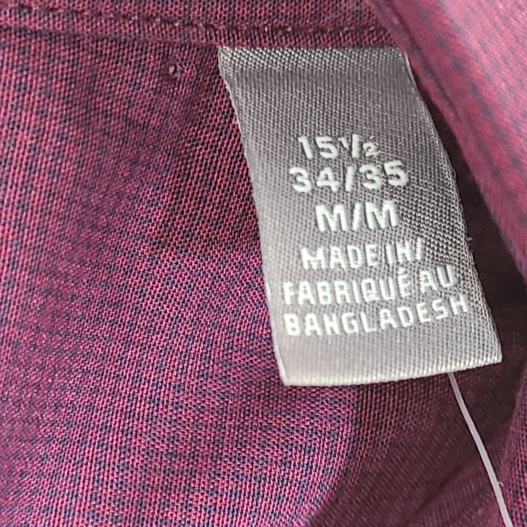 Michael Kors Men's Slim Fit Sweat Wicking Button Up Dress Shirt Purple Size M