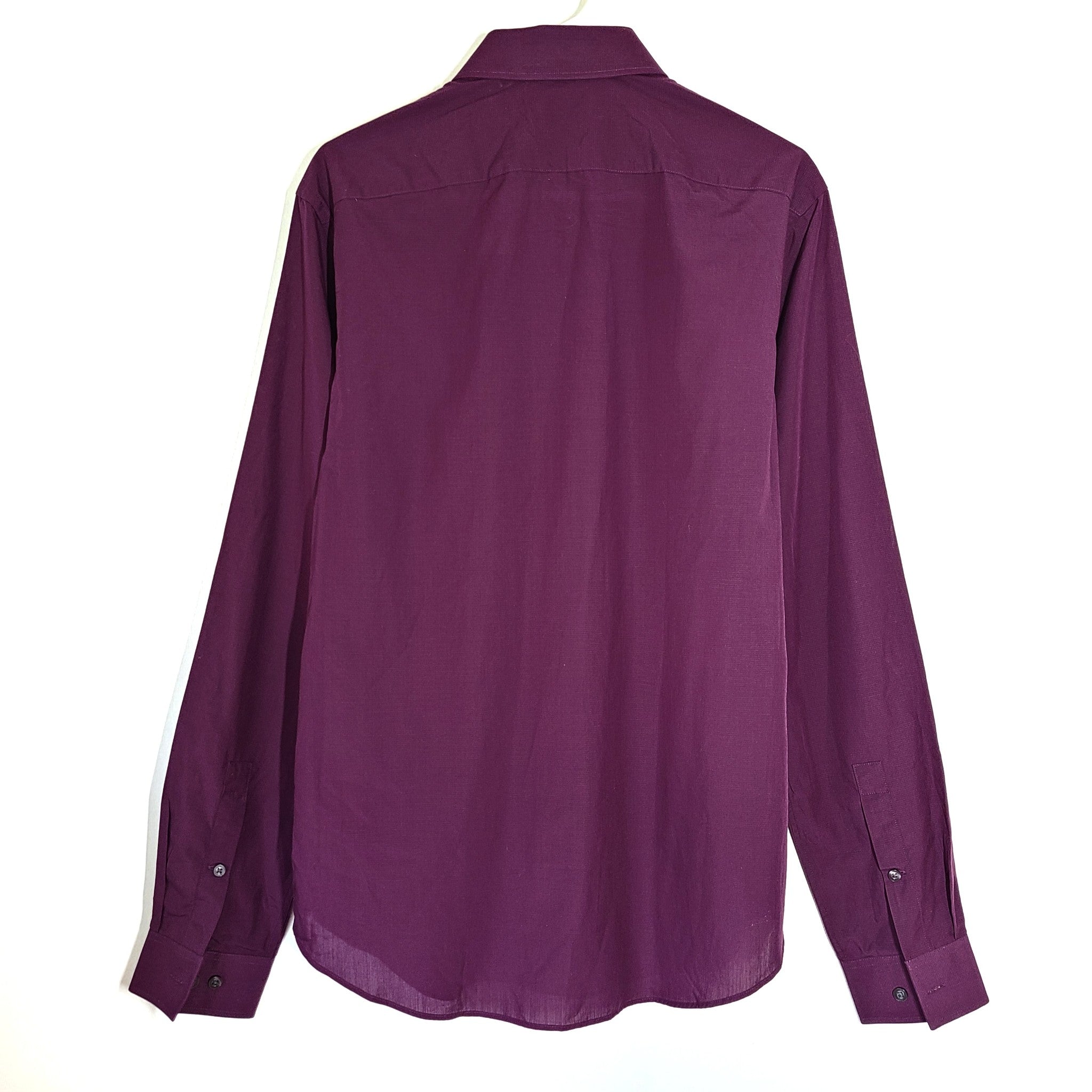 Michael Kors Men's Slim Fit Sweat Wicking Button Up Dress Shirt Purple Size M