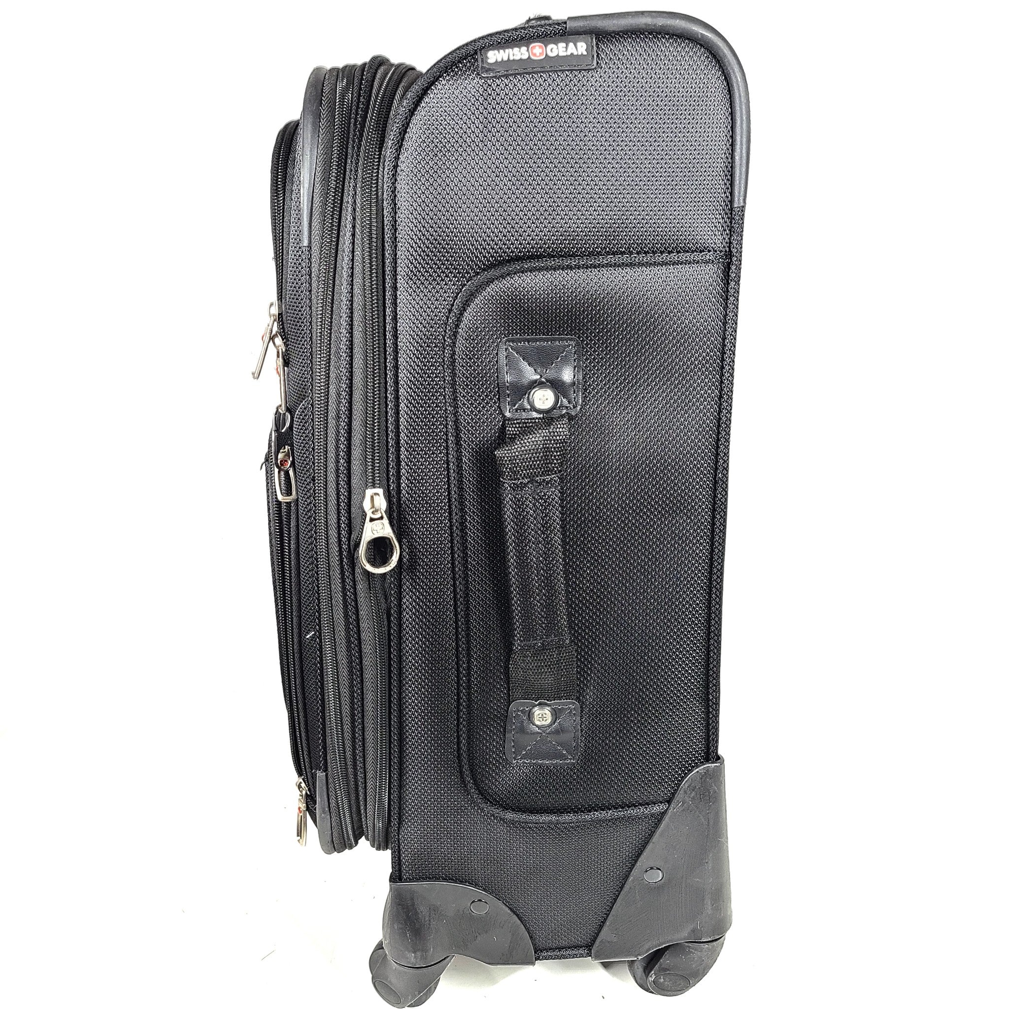 Swissgear Sion 21" Expandable Carry On Spinner Luggage Softshell Black