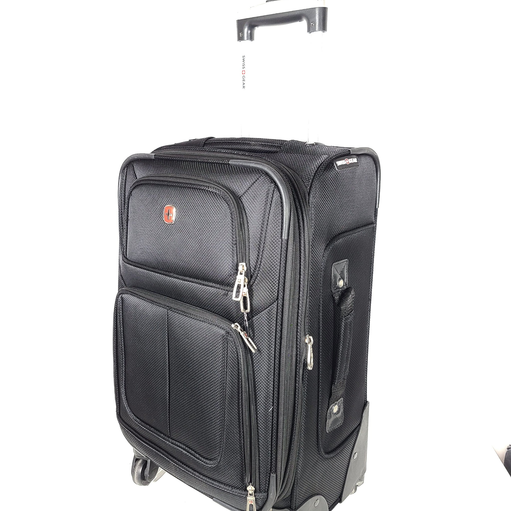 Swissgear Sion 21" Expandable Carry On Spinner Luggage Softshell Black