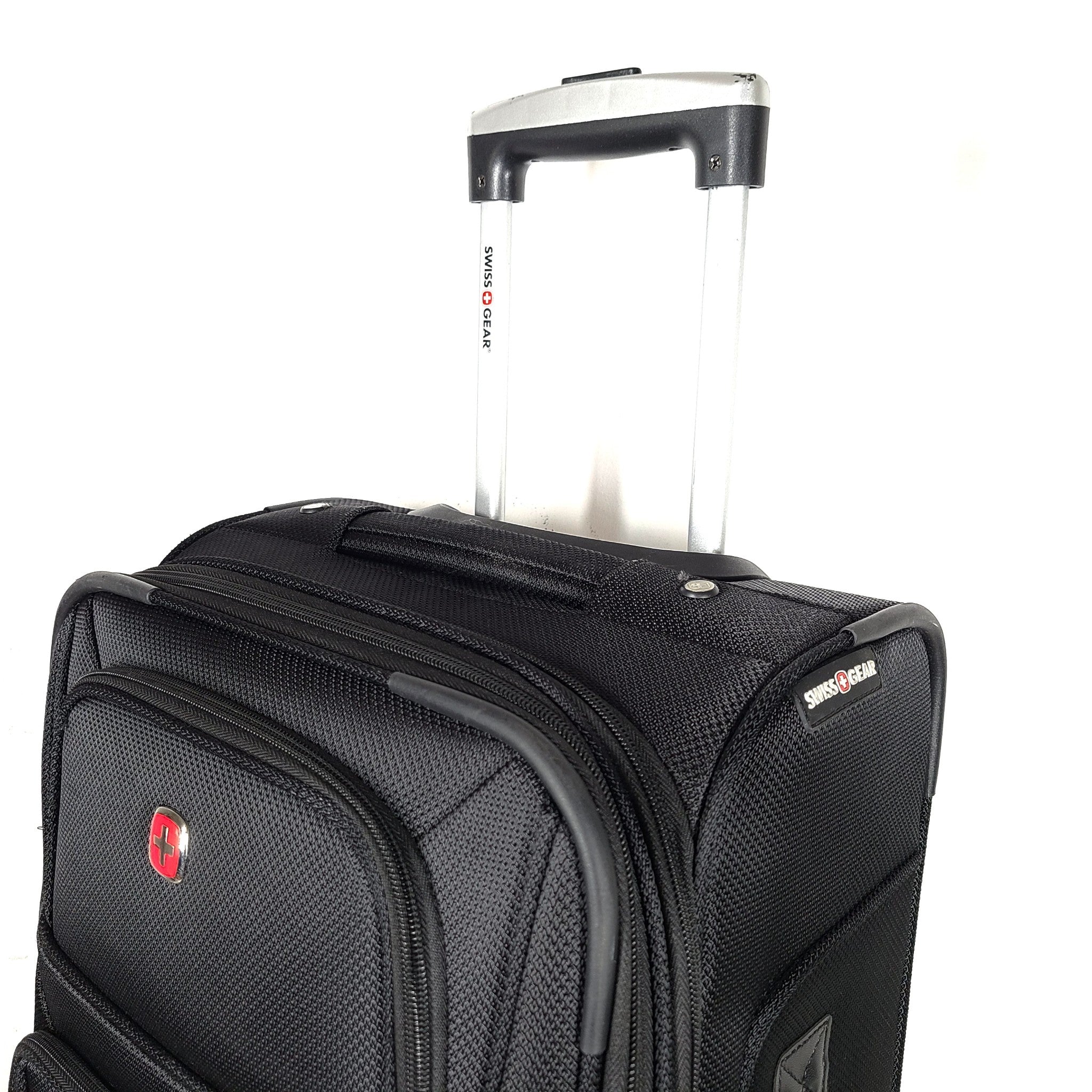 Swissgear Sion 21" Expandable Carry On Spinner Luggage Softshell Black