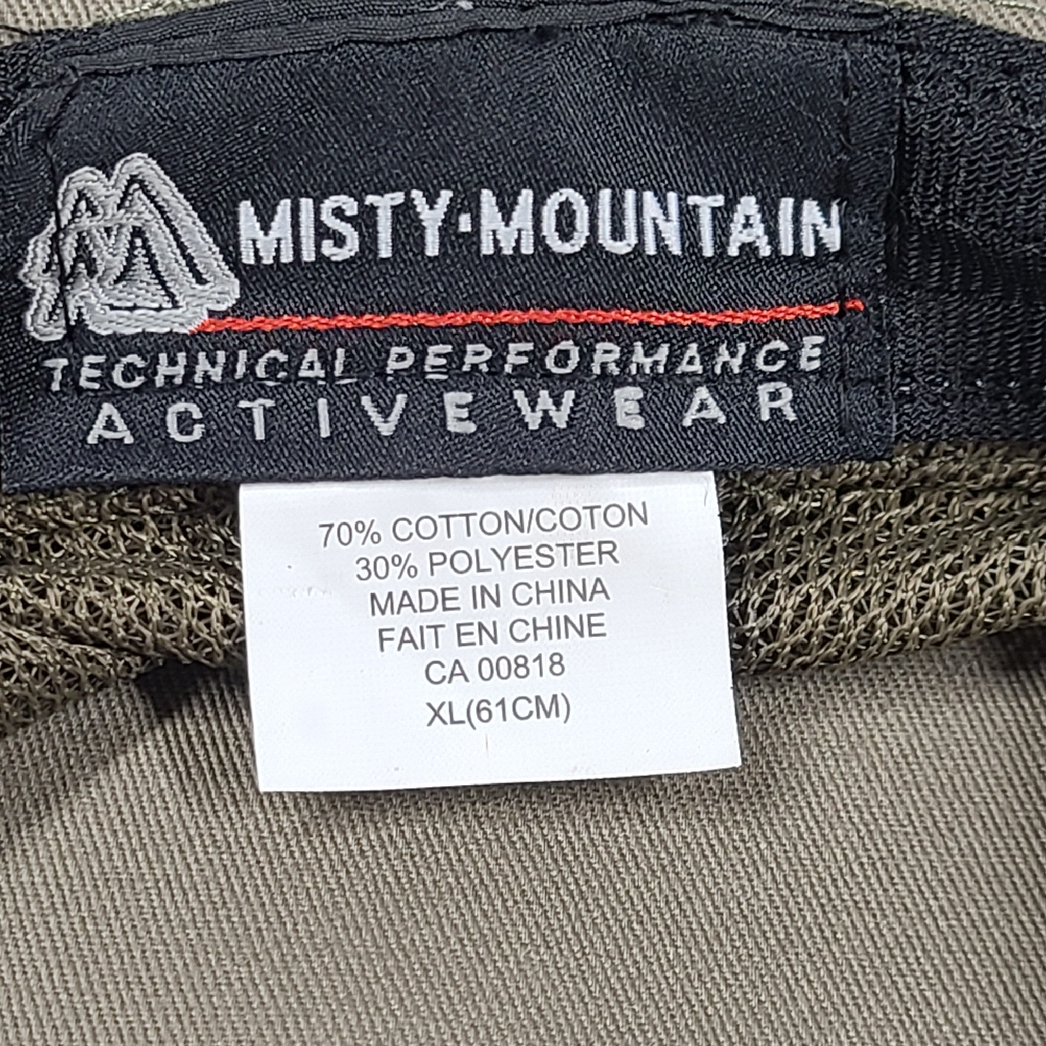 Misty Mountain Men's Wide Brimmed Boonie Hat Technical Performance Green XL