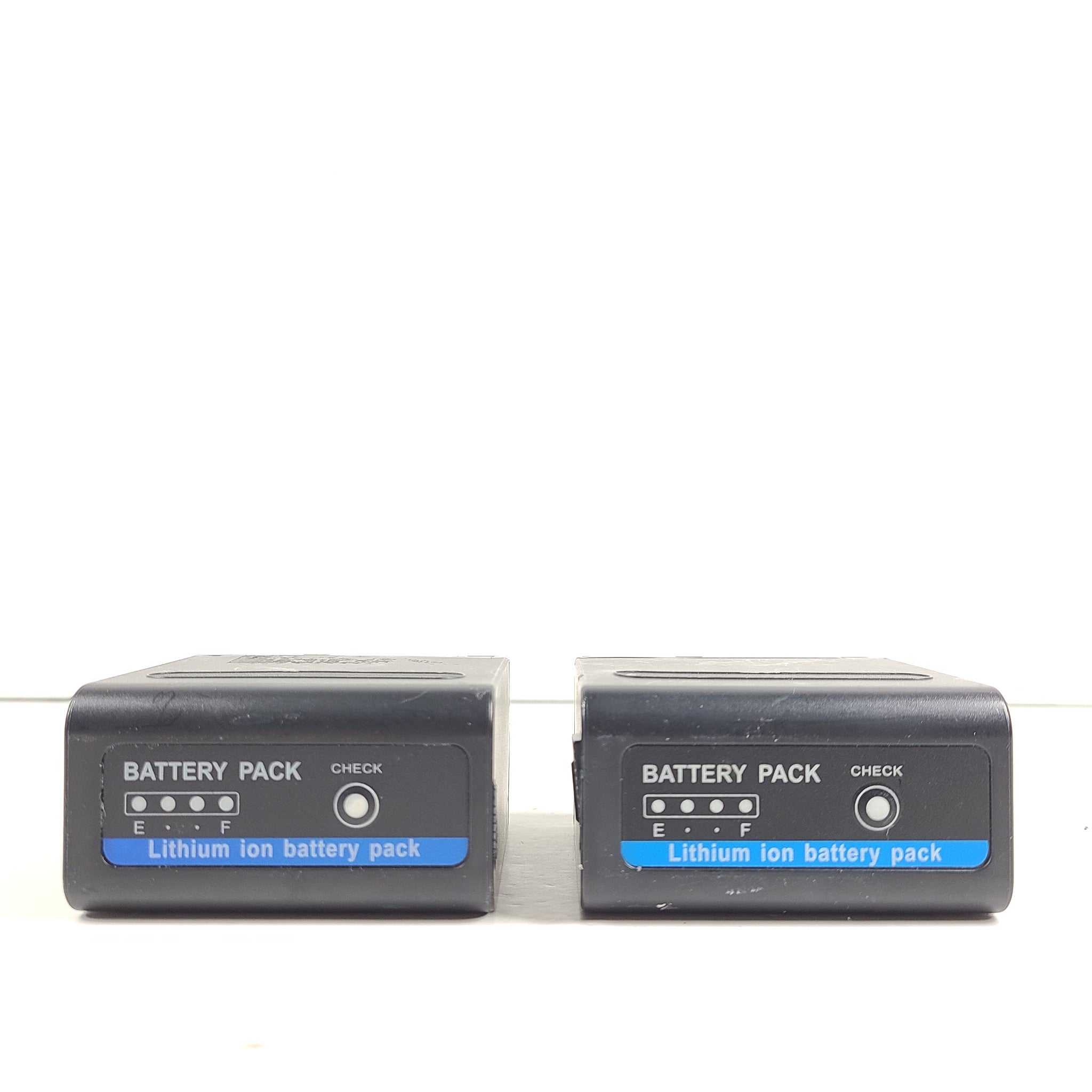 Lot of 2 Powerextra battery NP-F960 7.4V 48.8Wh 6600mAh