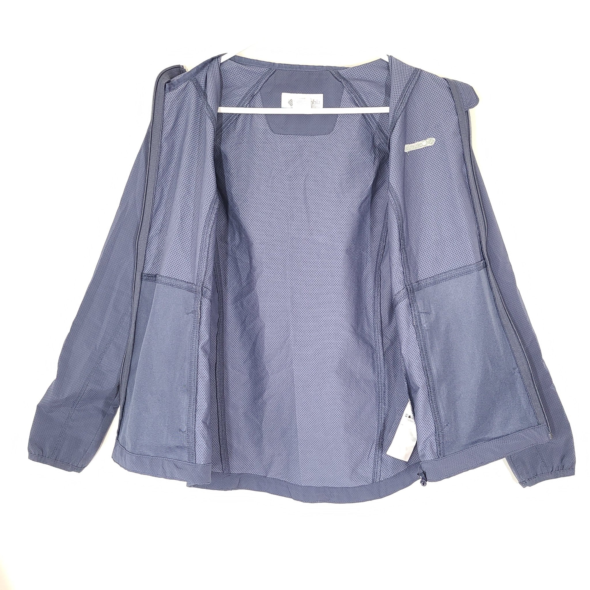 Columbia Women's Softshell Hooded Jacket Lightweight Zipped Pockets Blue Size S