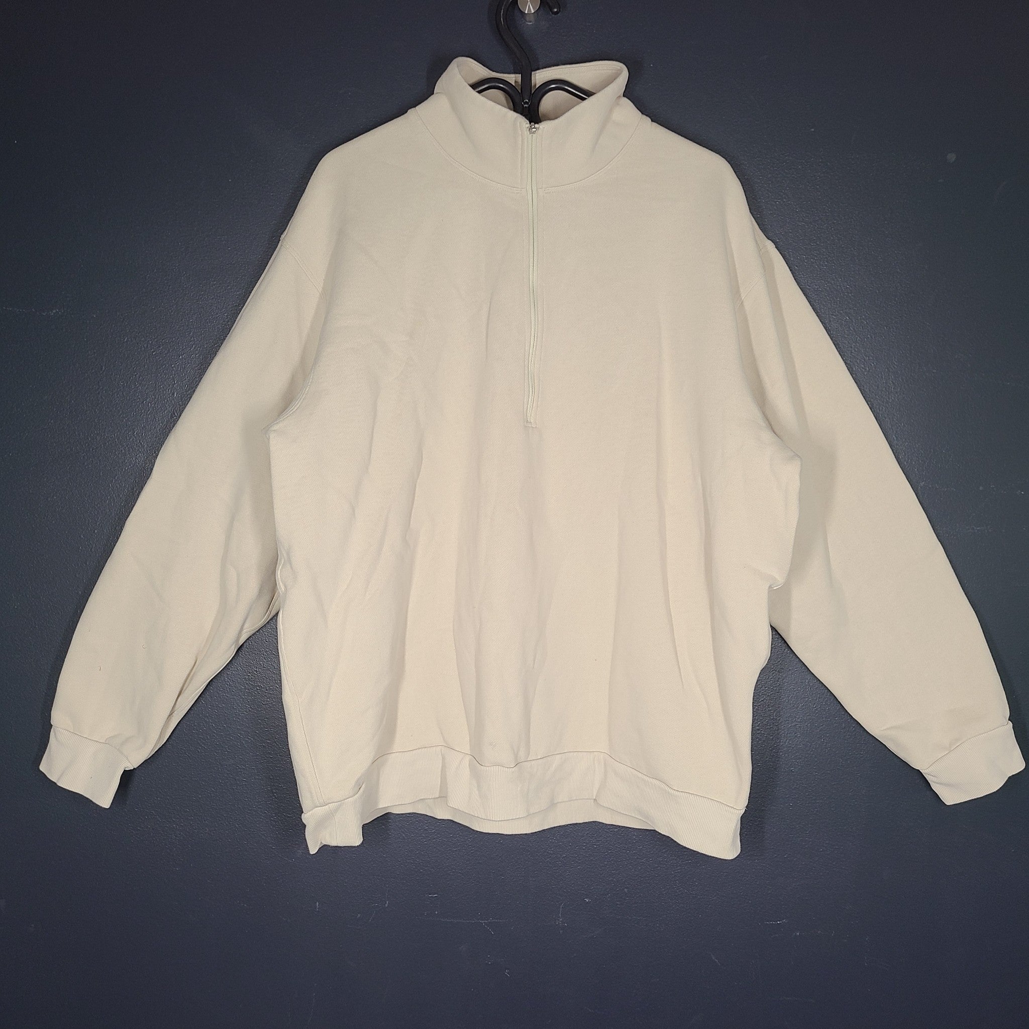 Lululemon Men's Steady State Half Zip Sweater Fleece Lined Mojave Tan Sz. XL
