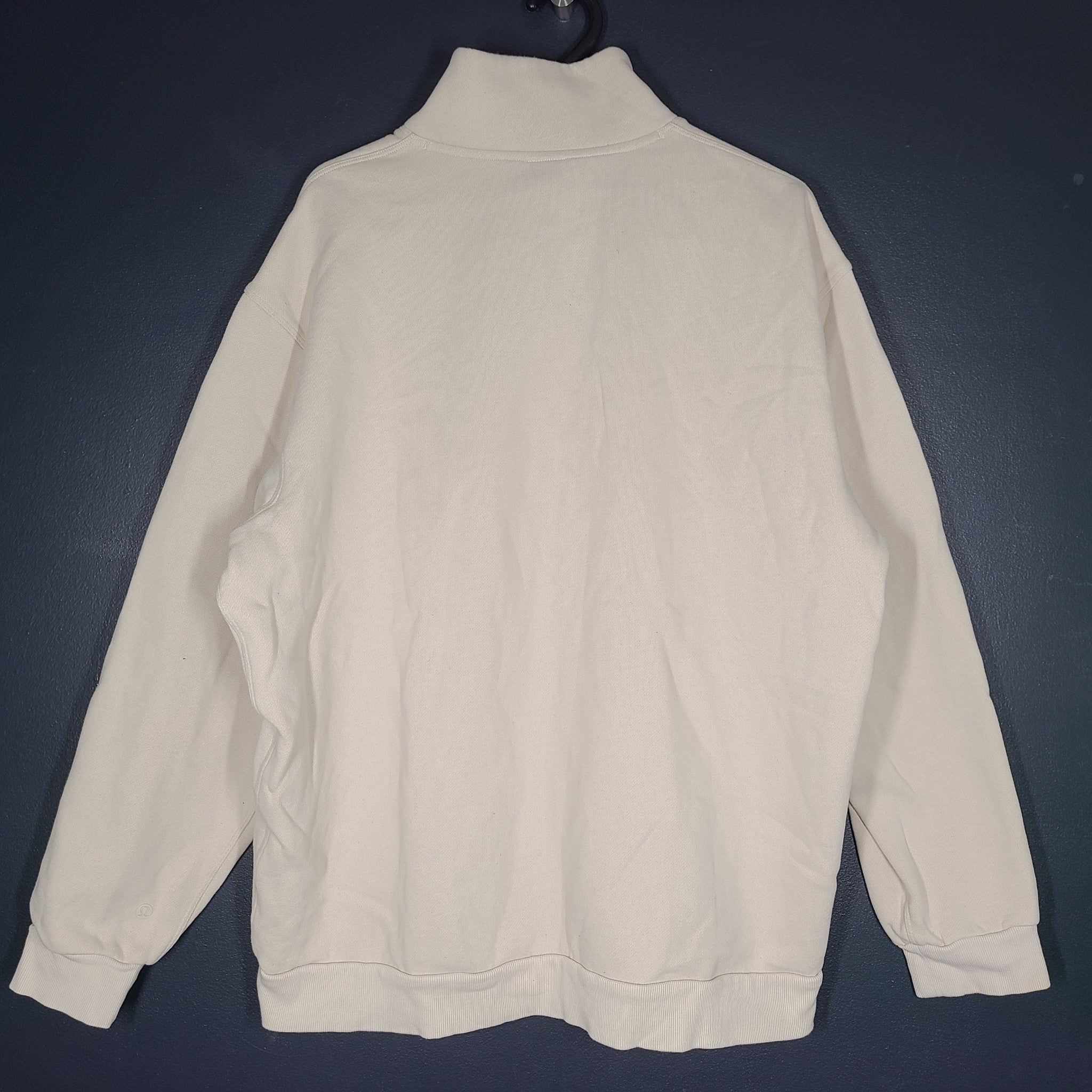 Lululemon Men's Steady State Half Zip Sweater Fleece Lined Mojave Tan Sz. XL
