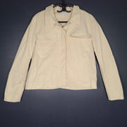 COS Women's Short Jacket Flap Pockets Beige Sz XS / EU 42