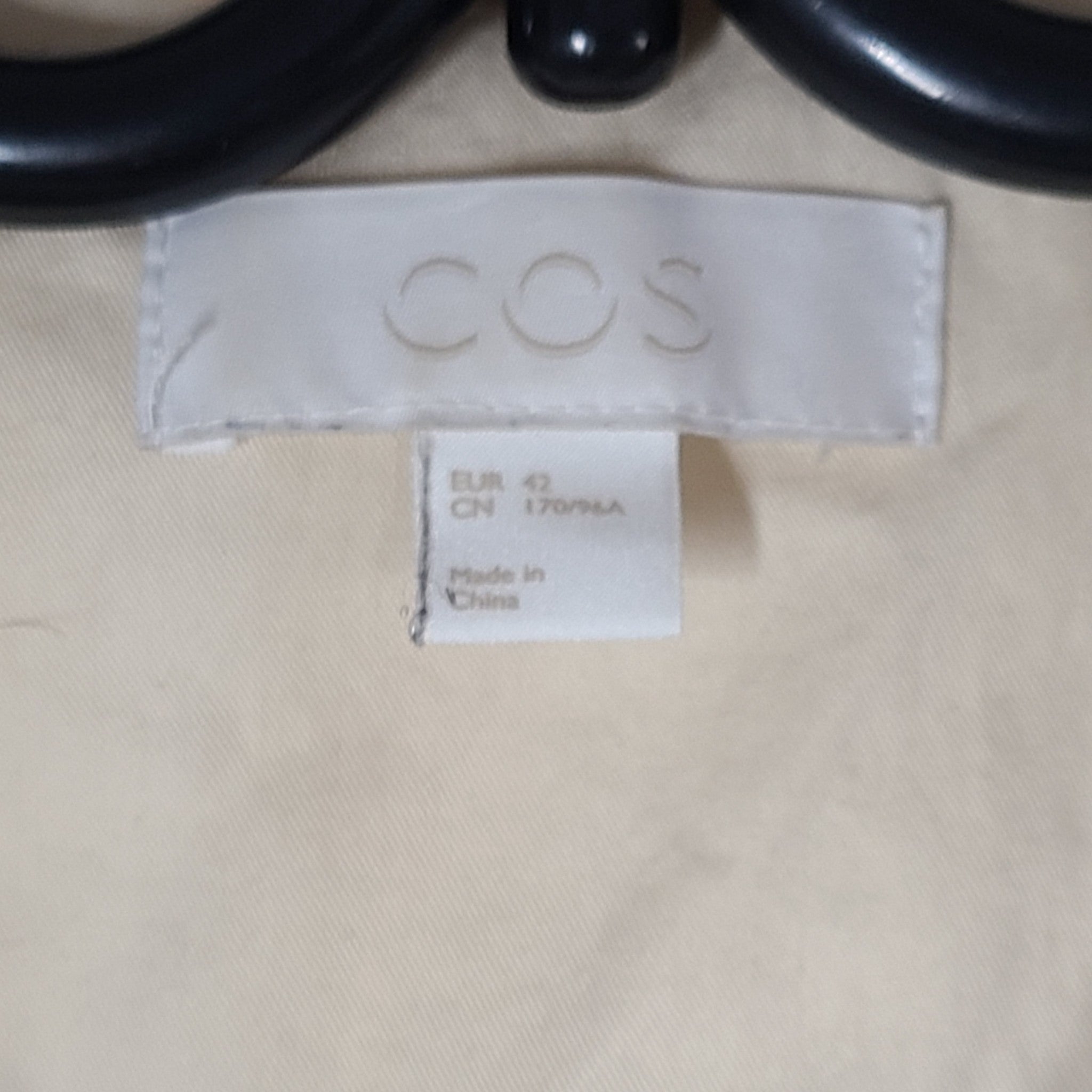 COS Women's Short Jacket Flap Pockets Beige Sz XS / EU 42
