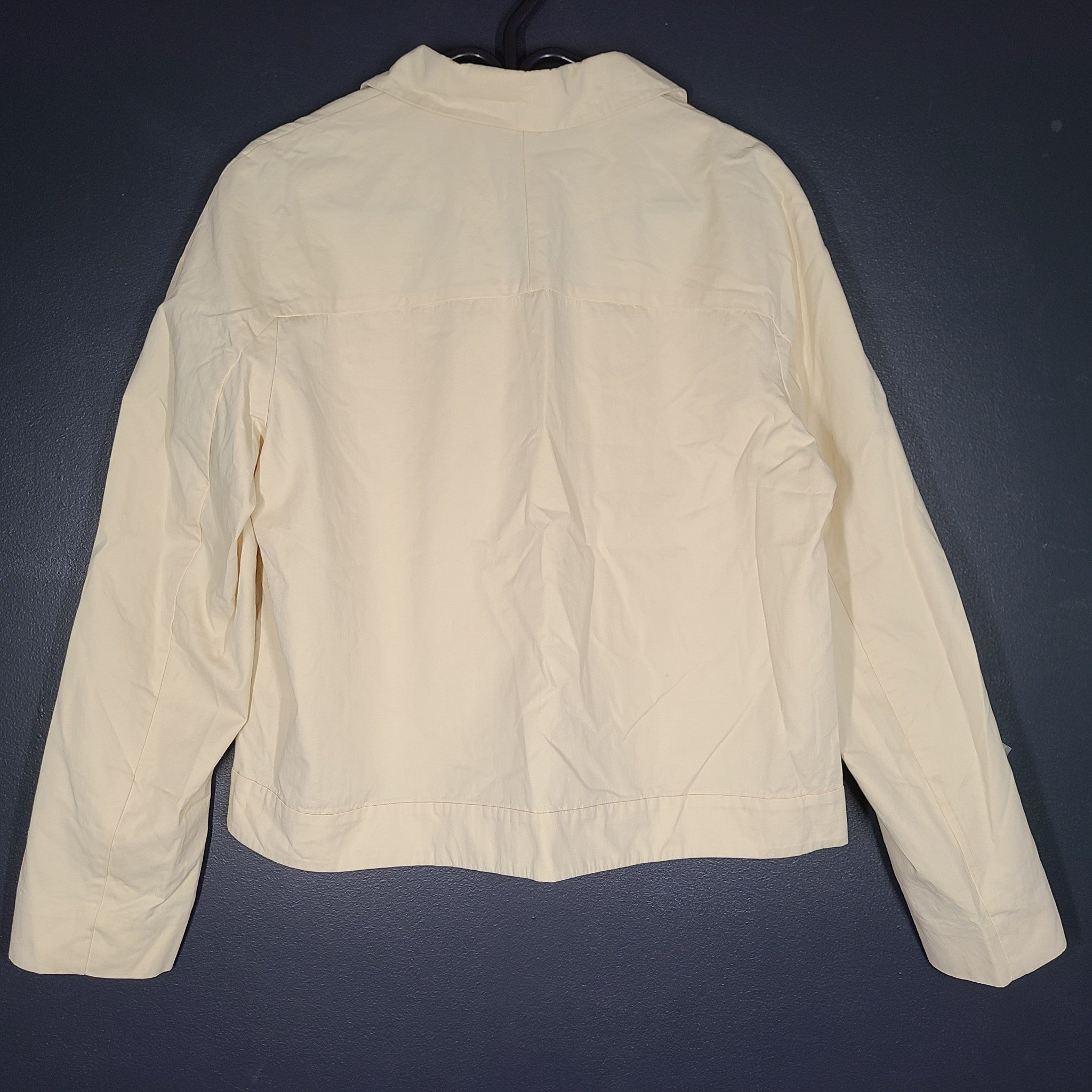 COS Women's Short Jacket Flap Pockets Beige Sz XS / EU 42