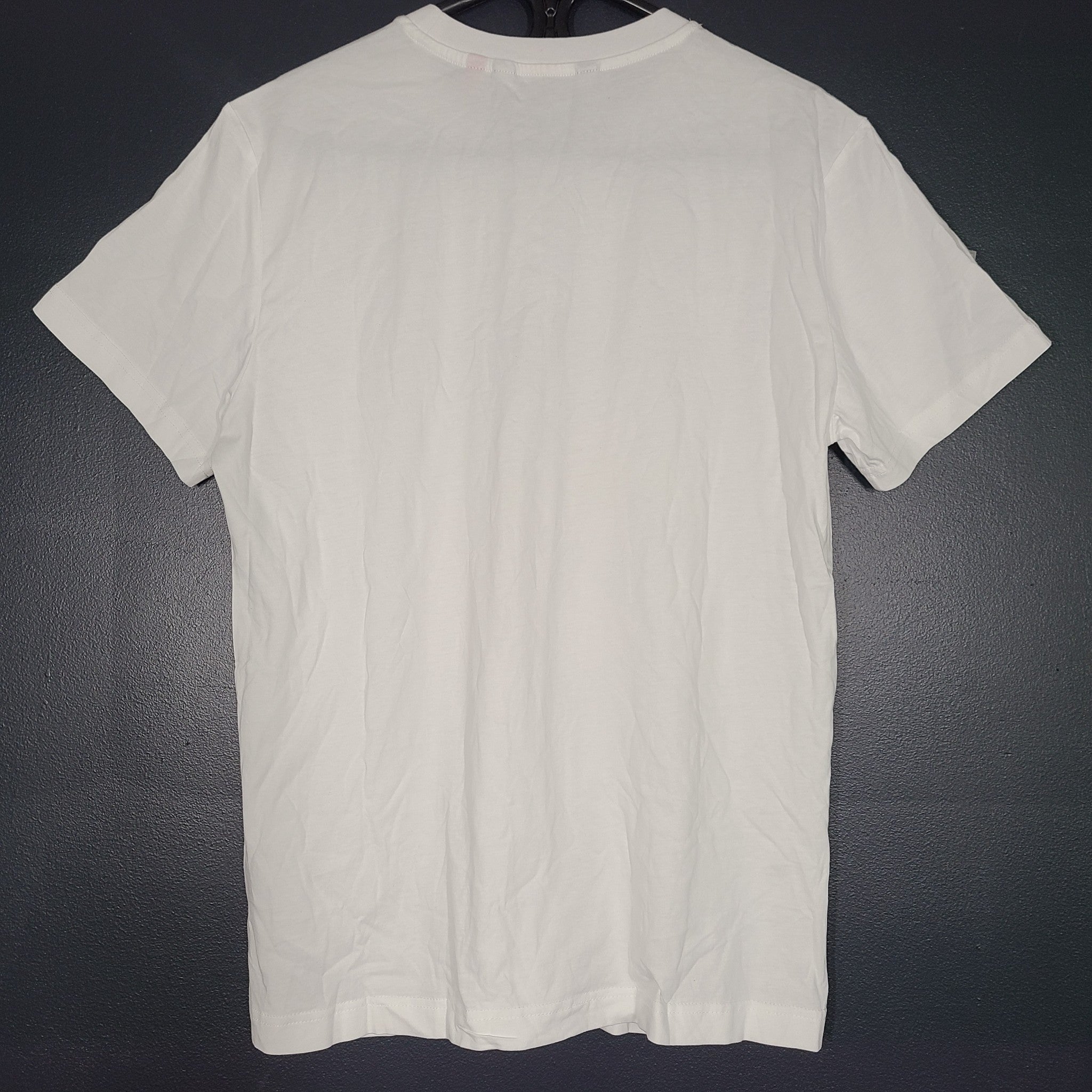 Parasuco Men's 3D Silver Gel Print Logo Tee Short Sleeve T-Shirt White Sz. M