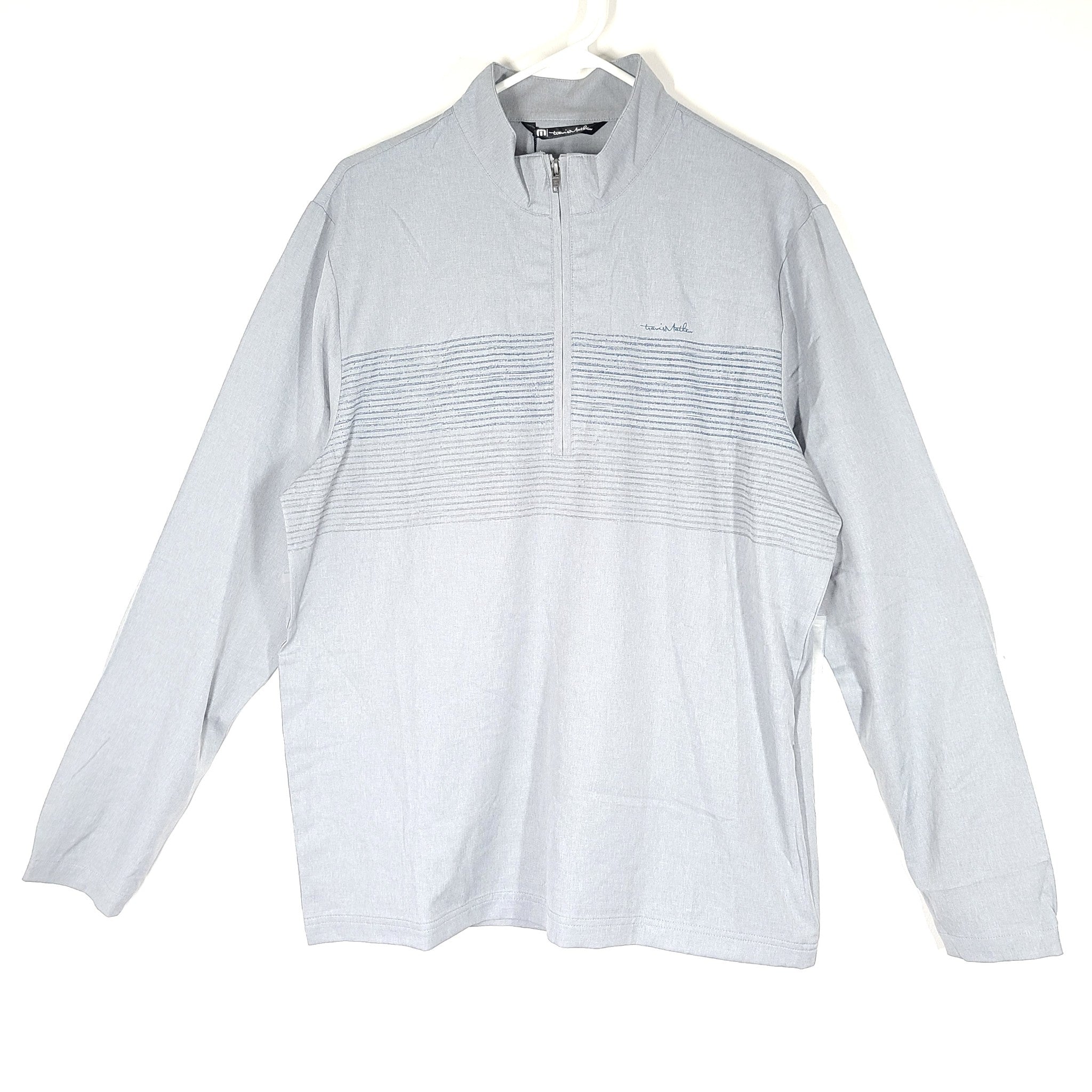 TravisMathew Men's Iceland High Golf Pullover Jacket 1MX190 Gray Sz L
