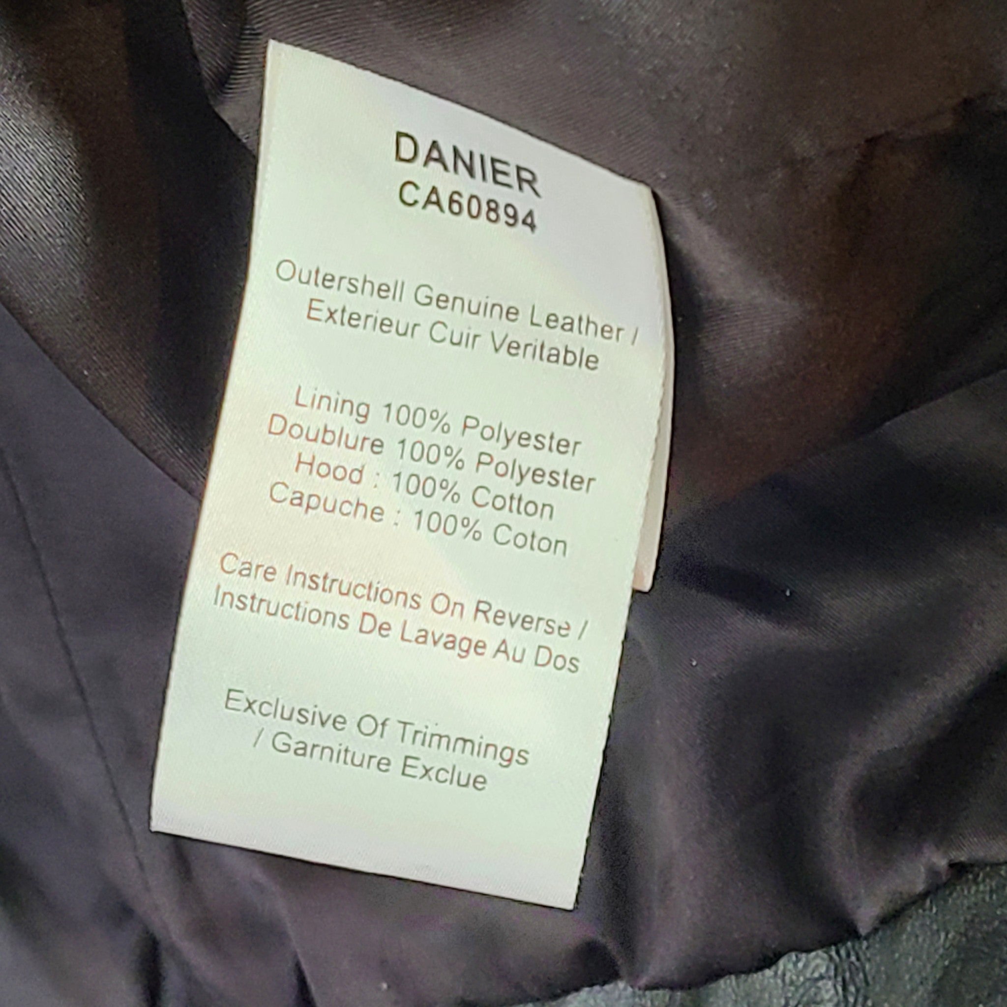 Danier Leather Imani Women's Biker Jacket Hood Black Size Sz L
