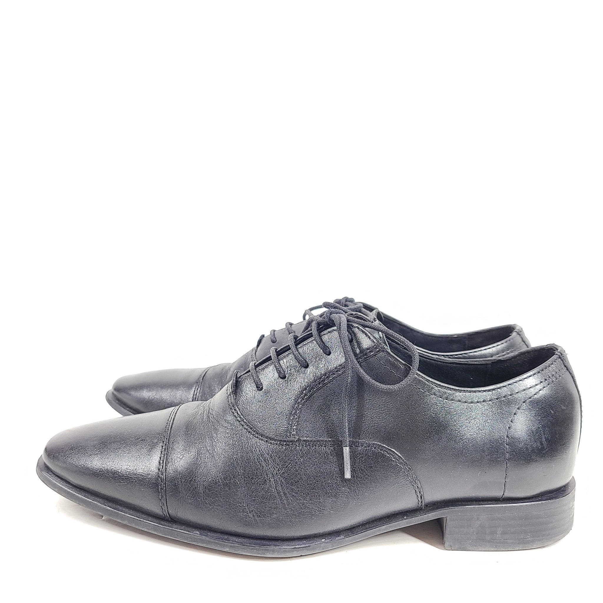 Geox Respira Men's Dress Shoes U0299C Leather Oxford Shoes Black Sz 6