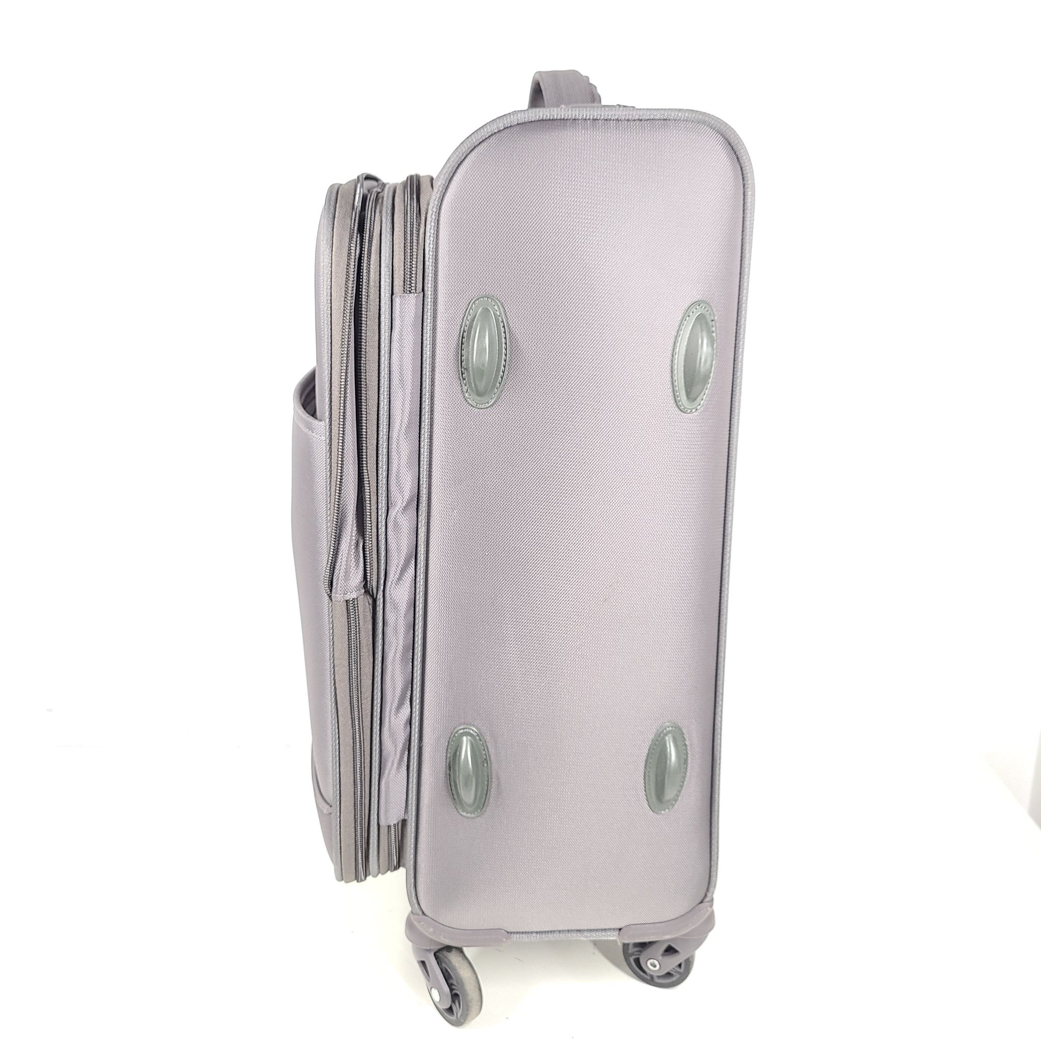 Affil 23" Spinner Cabin Luggage Lightweight Carry-On Softcase Expand Lock Gray