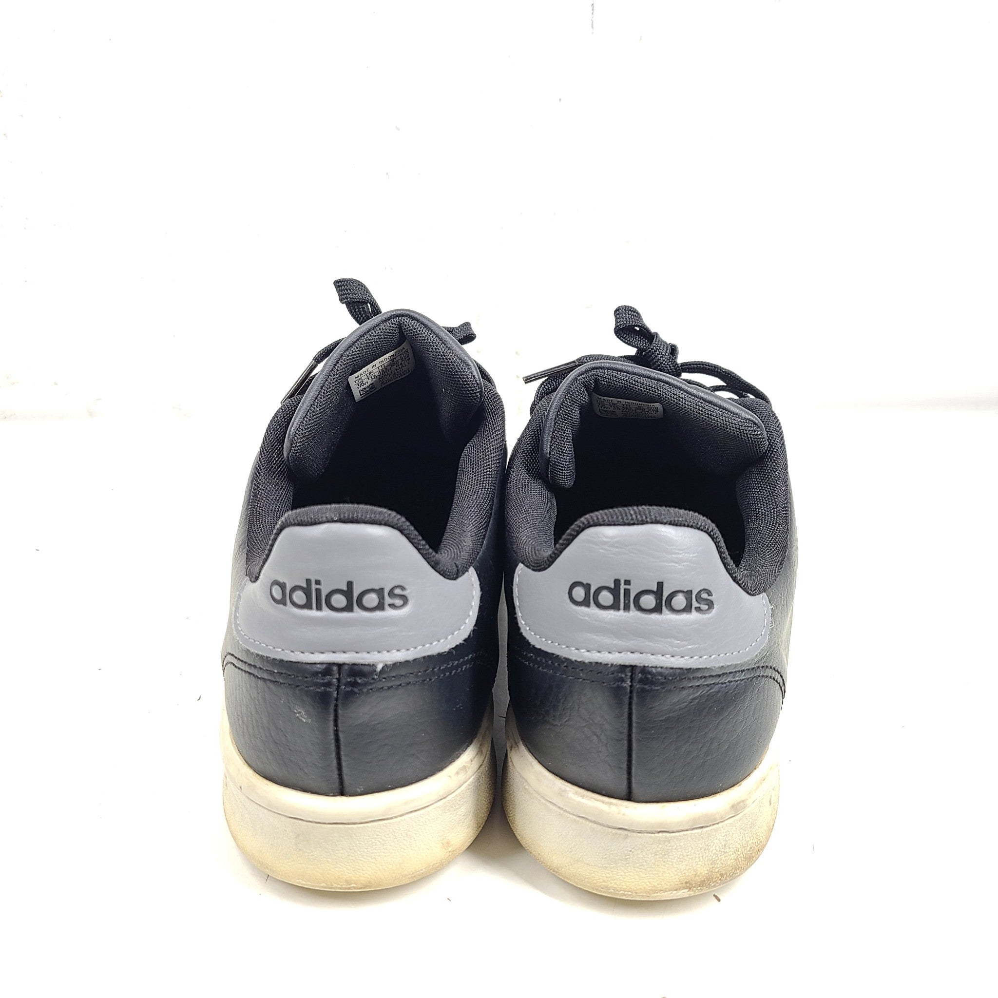 Adidas Men's Advantage Shoes Sneakers F36431 Leather Comfort Black Sz 12