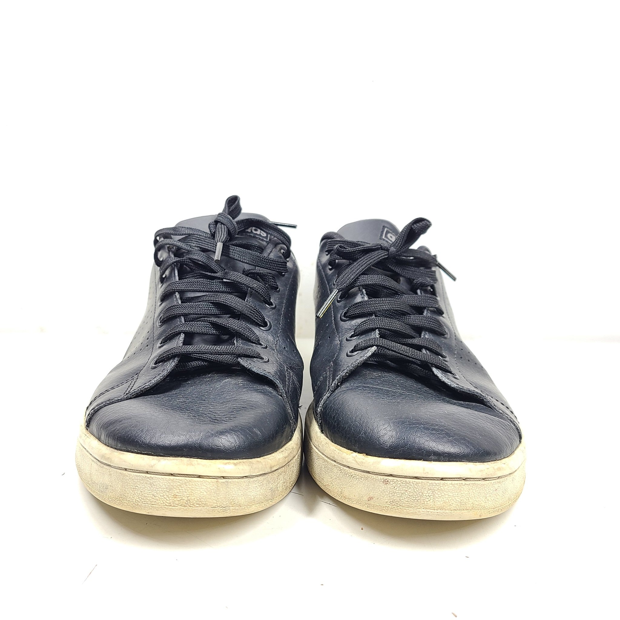 Adidas Men's Advantage Shoes Sneakers F36431 Leather Comfort Black Sz 12