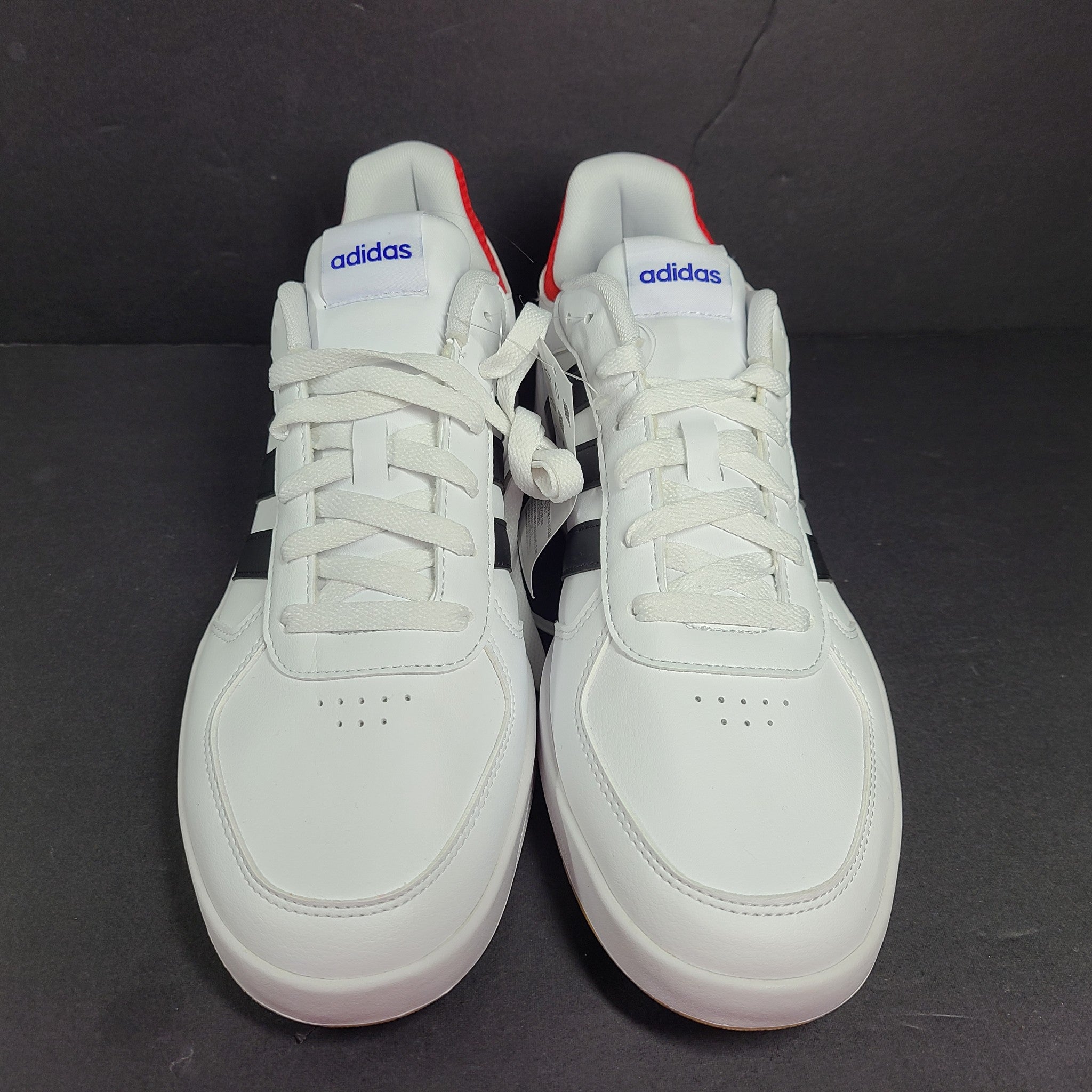 Adidas Men's Courtbeat Shoes Sneakers Leather HQ1762 White Red Black Sz 10