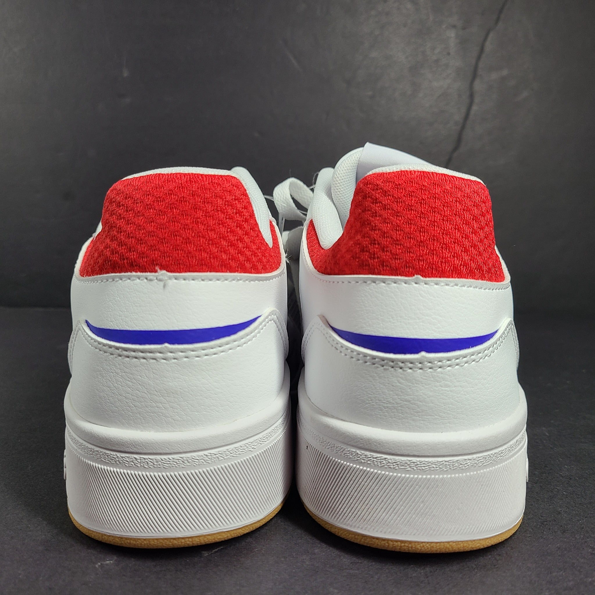 Adidas Men's Courtbeat Shoes Sneakers Leather HQ1762 White Red Black Sz 10