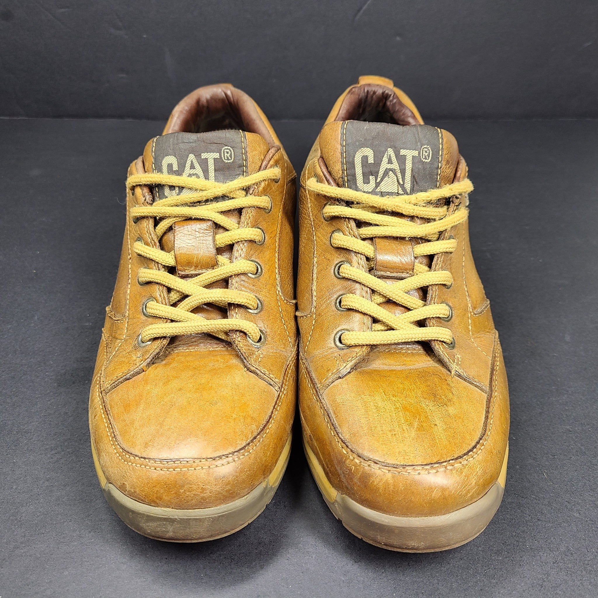 CAT Caterpillar Men's Leather Casual Shoes Brown Sz 9
