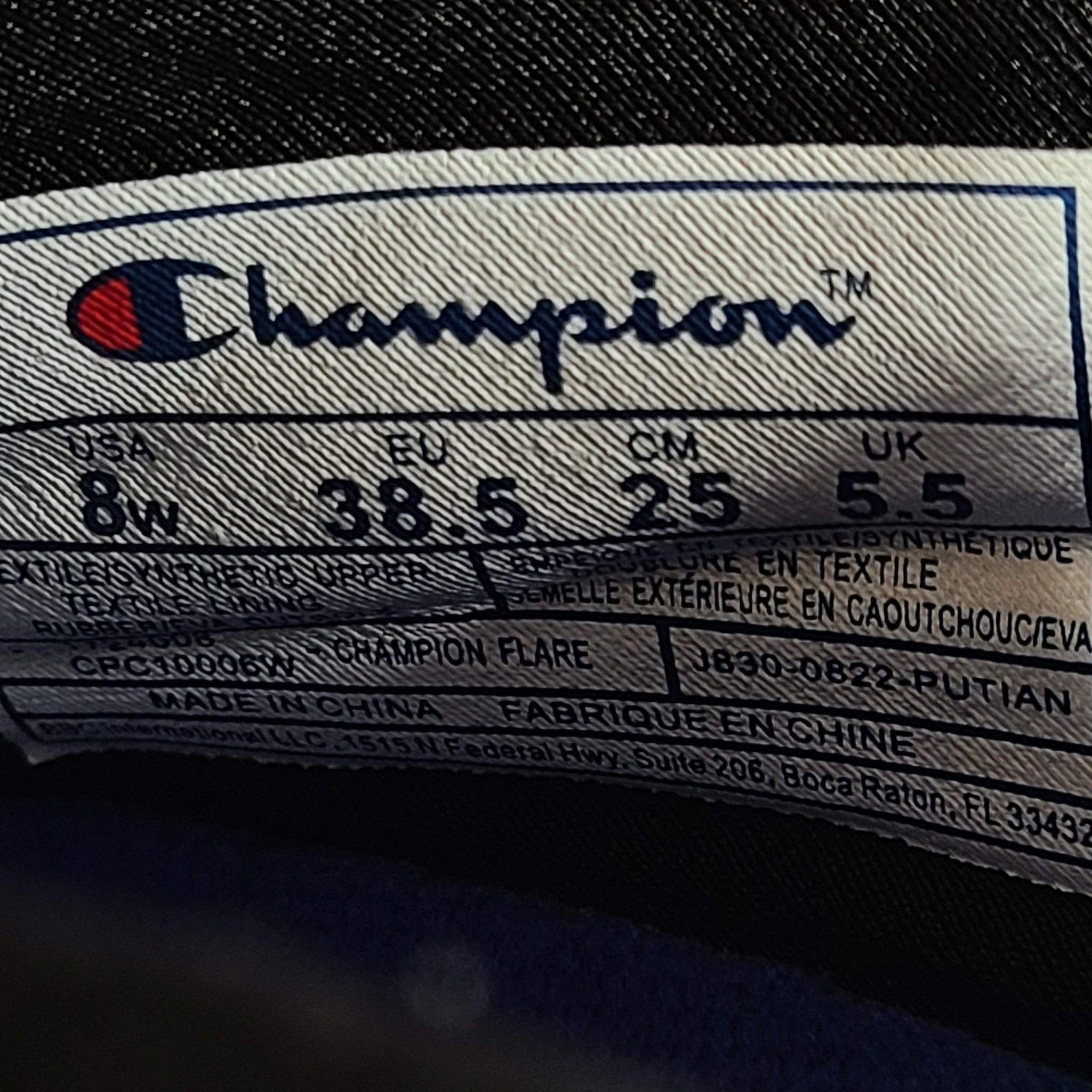 Champion Women's Flare Running Shoes Sneakers Flex Lightweight Black Sz 8W
