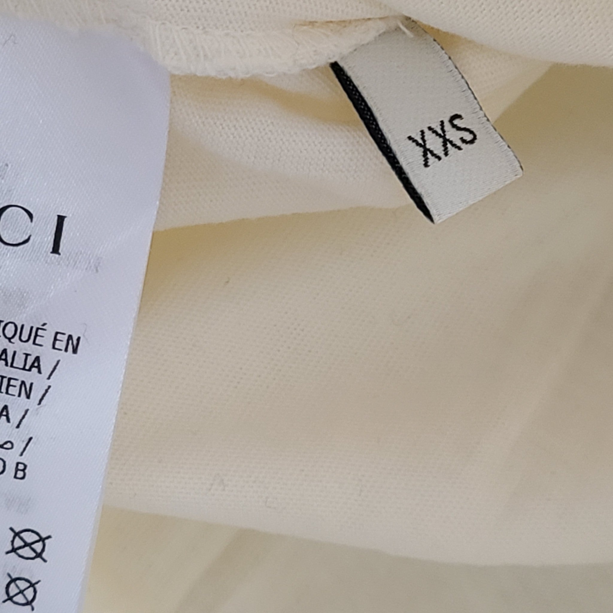 Gucci Retro Logo Oversized T-Shirt 539080 Cotton Off White/Multicolor 2XS NEW