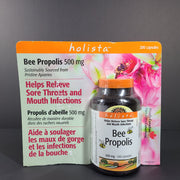 200 Ct Holista Bee Propolis 500mg Capsules Sore Throat Infection 04/26