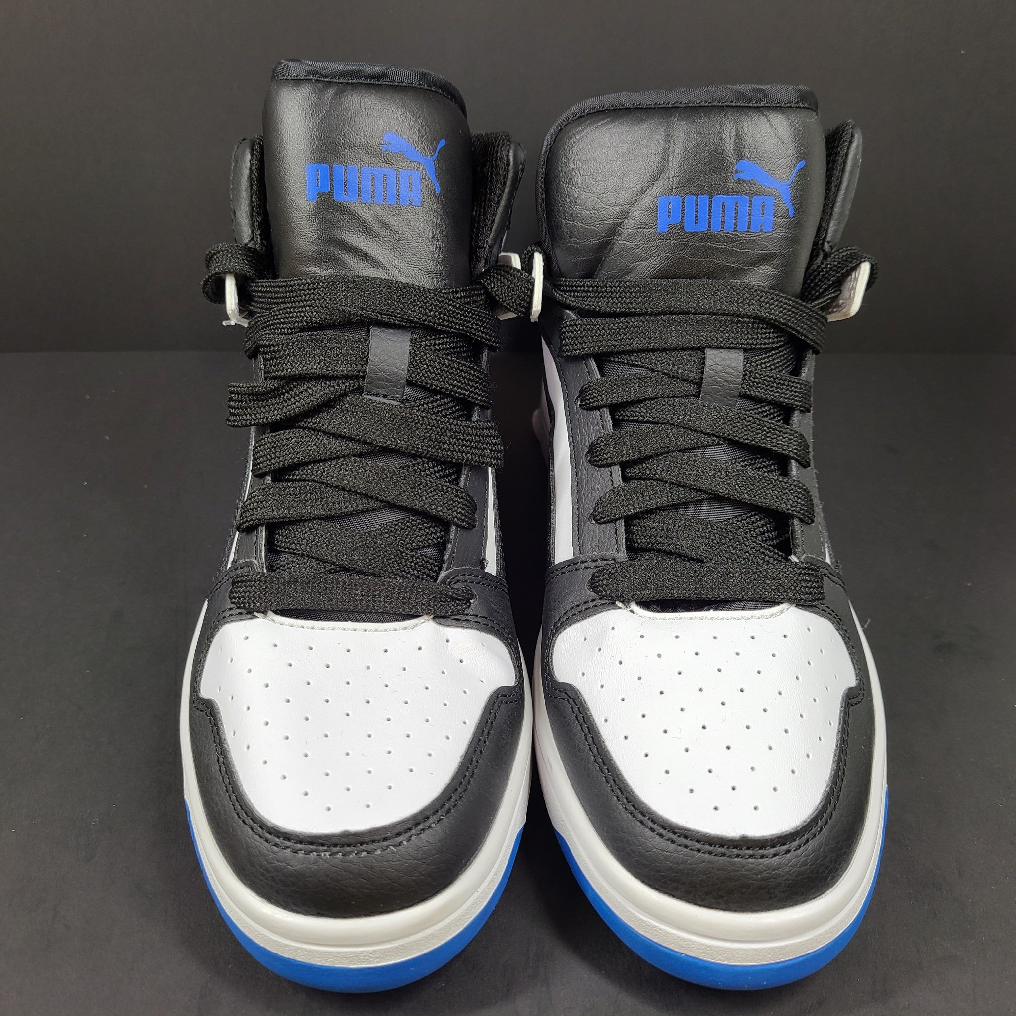PUMA Big Kids' Rebound LayUp Mid Top Sneakers 370486-25 Blue Sz 7C