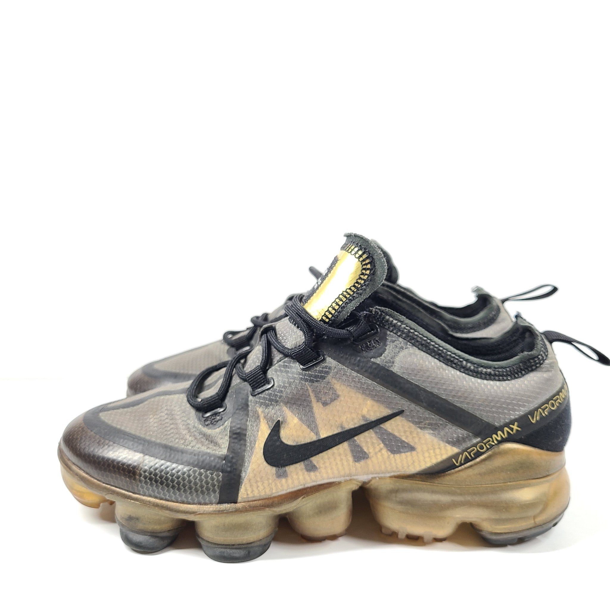 Nike Kids' Air VaporMax 2019 GS Sneakers AJ2616-004 Black Metallic Gold Sz 5.5Y