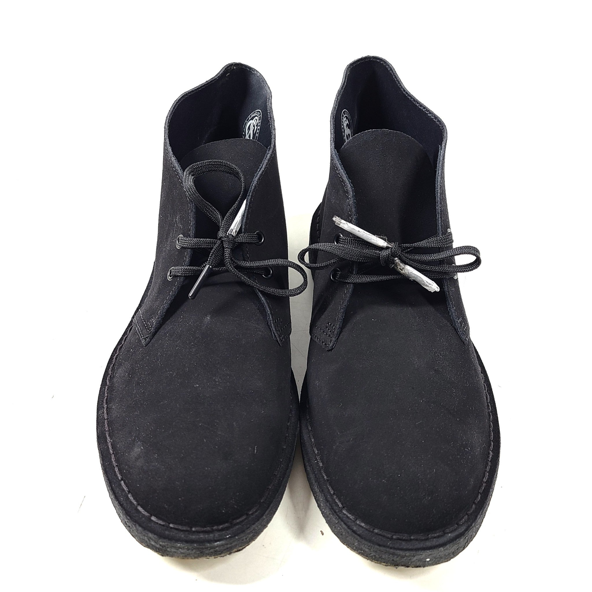Clarks Originals Men's Desert Chukka Ankle Boots Suede Leather Black US 12 READ