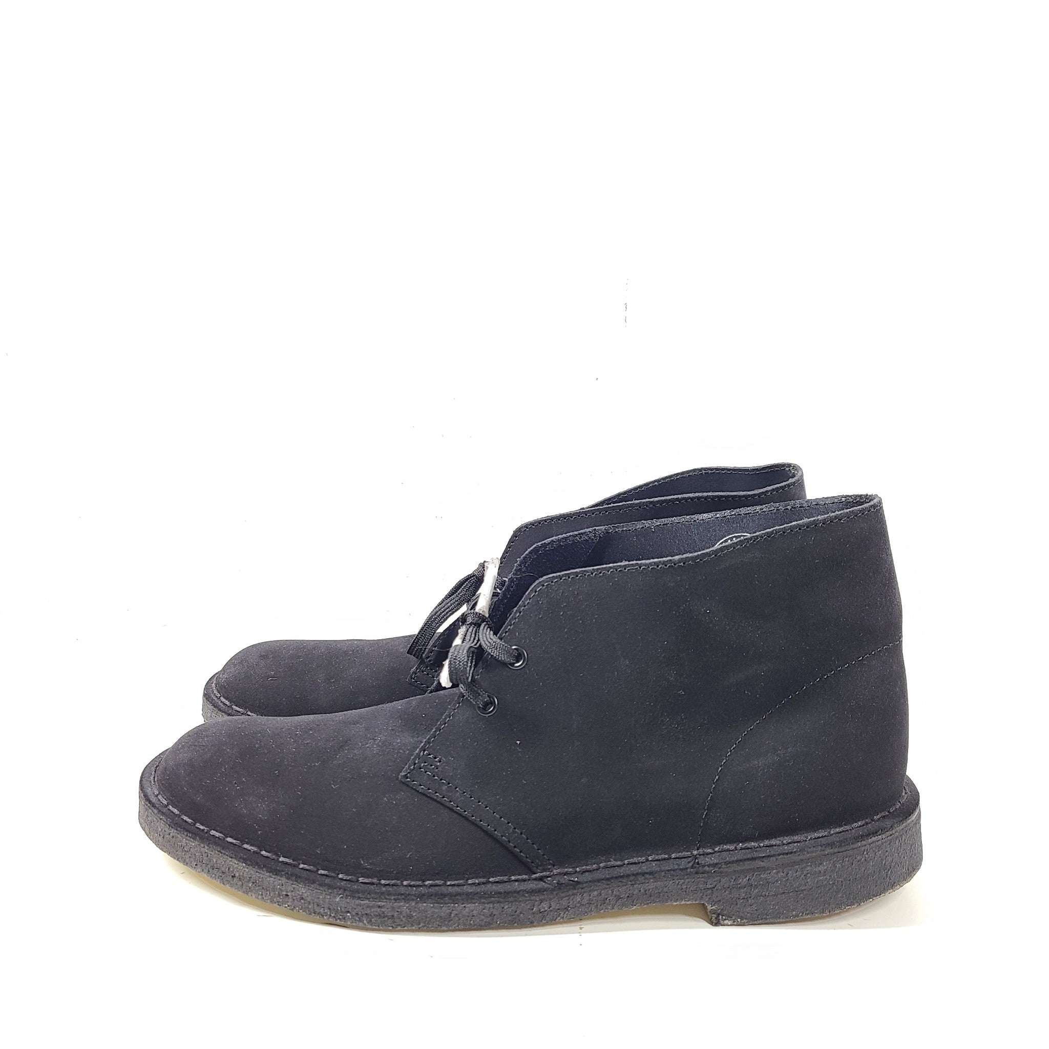 Clarks Originals Men's Desert Chukka Ankle Boots Suede Leather Black US 12 READ