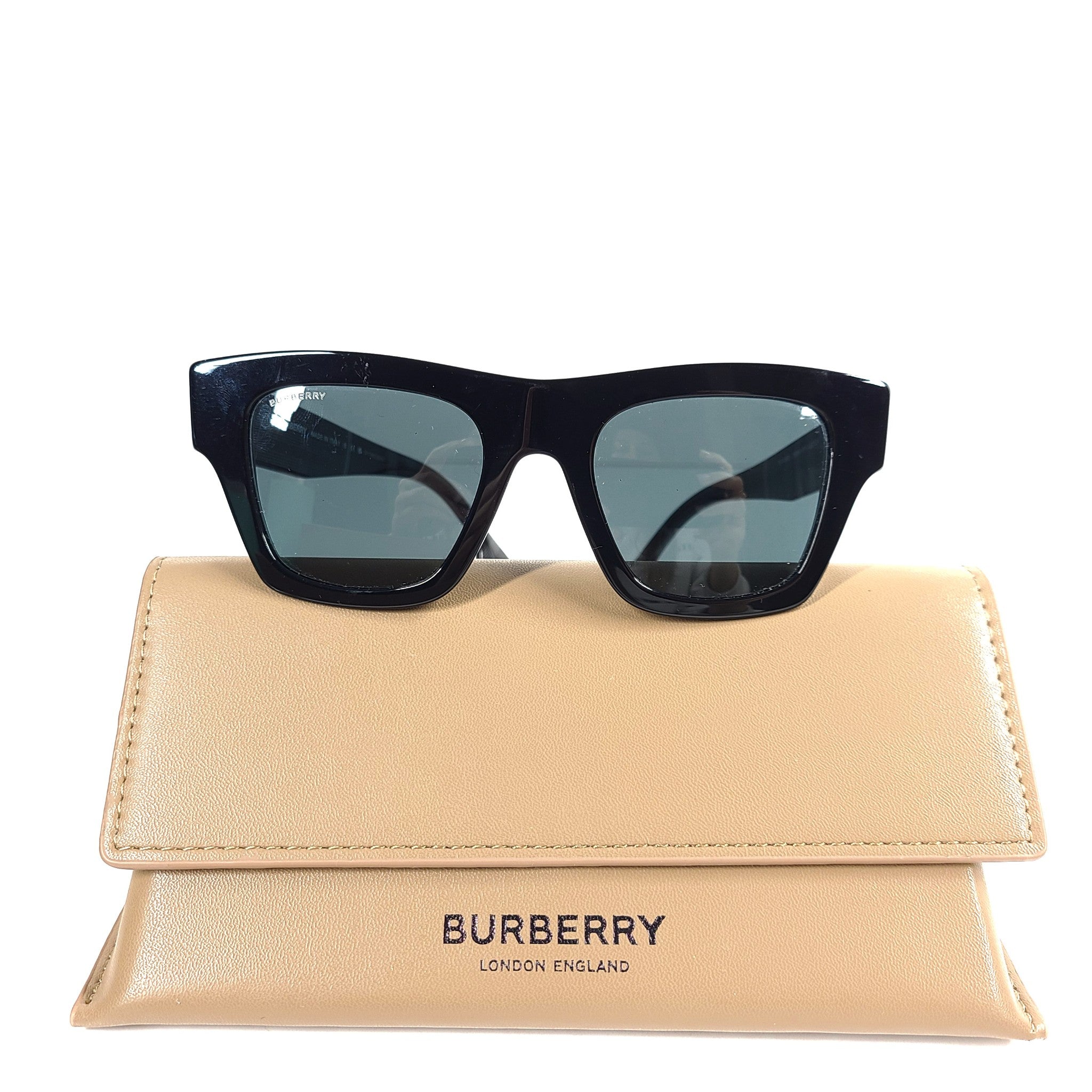 Burberry Ernest B 4360 Sunglasses Square Shape UV Filter 49 x 20 Black