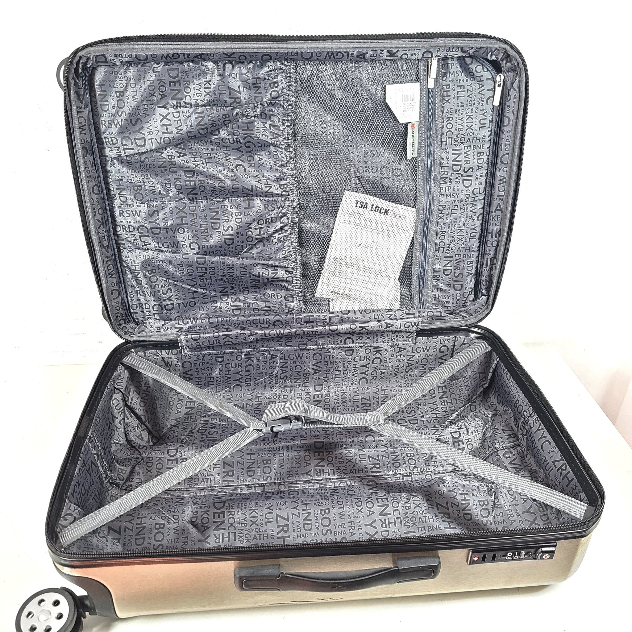 Air Canada 25" Spinner Hardside Luggage Expandable Lightweight TSA Lock Gold