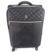 IT Luggage Divinity II 22" Spinner Carry On Luggage Expandable Black Rose Gold