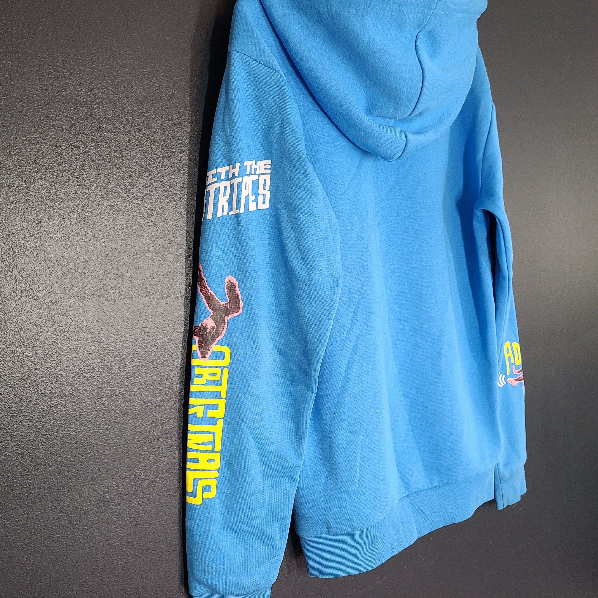 Adidas Men's Graphics Unite Hoodie Sweatshirt HL9264 Blue Sz S