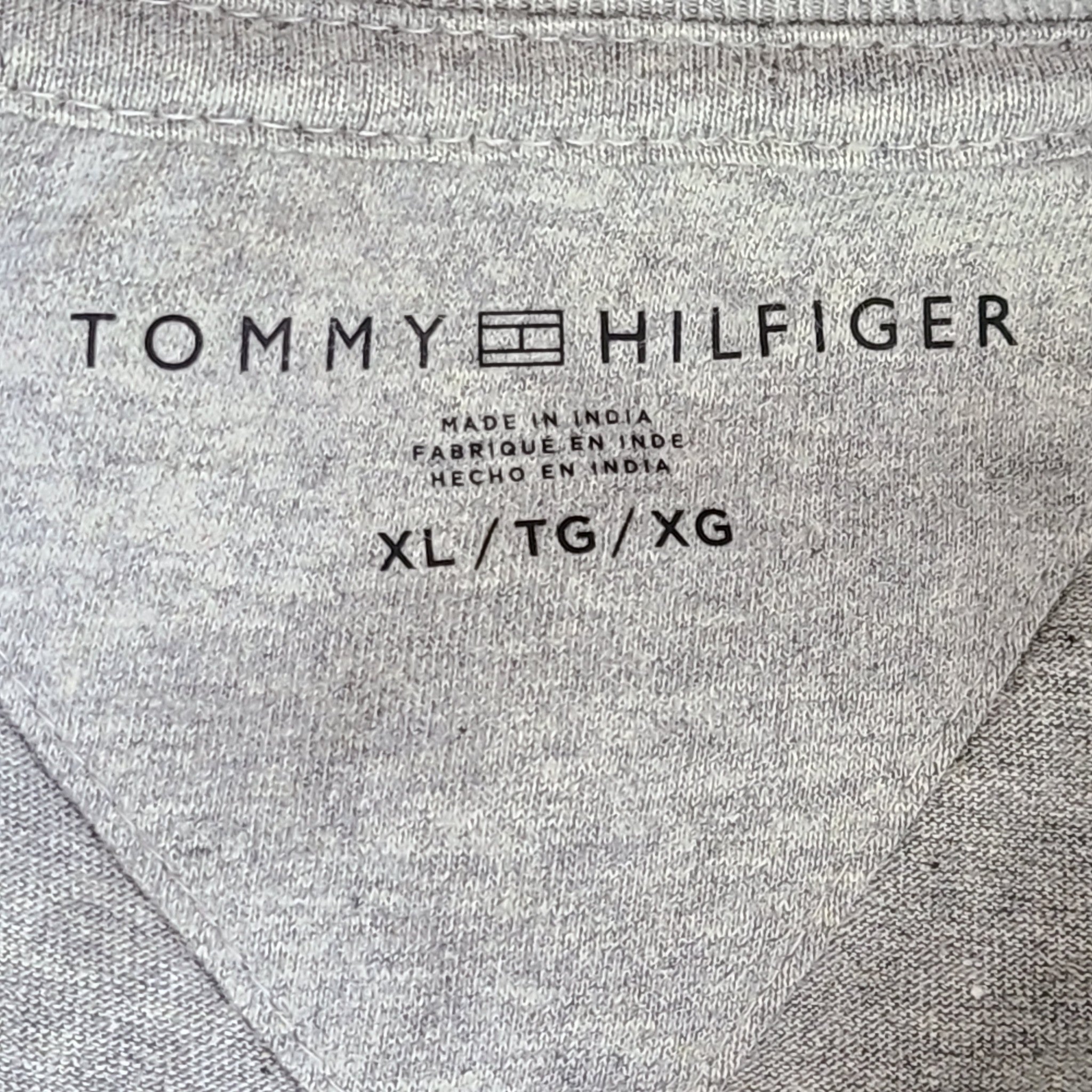 Tommy Hilfiger Men's Flag Logo T-Shirt Cotton Regular Fit Gray Sz XL NEW