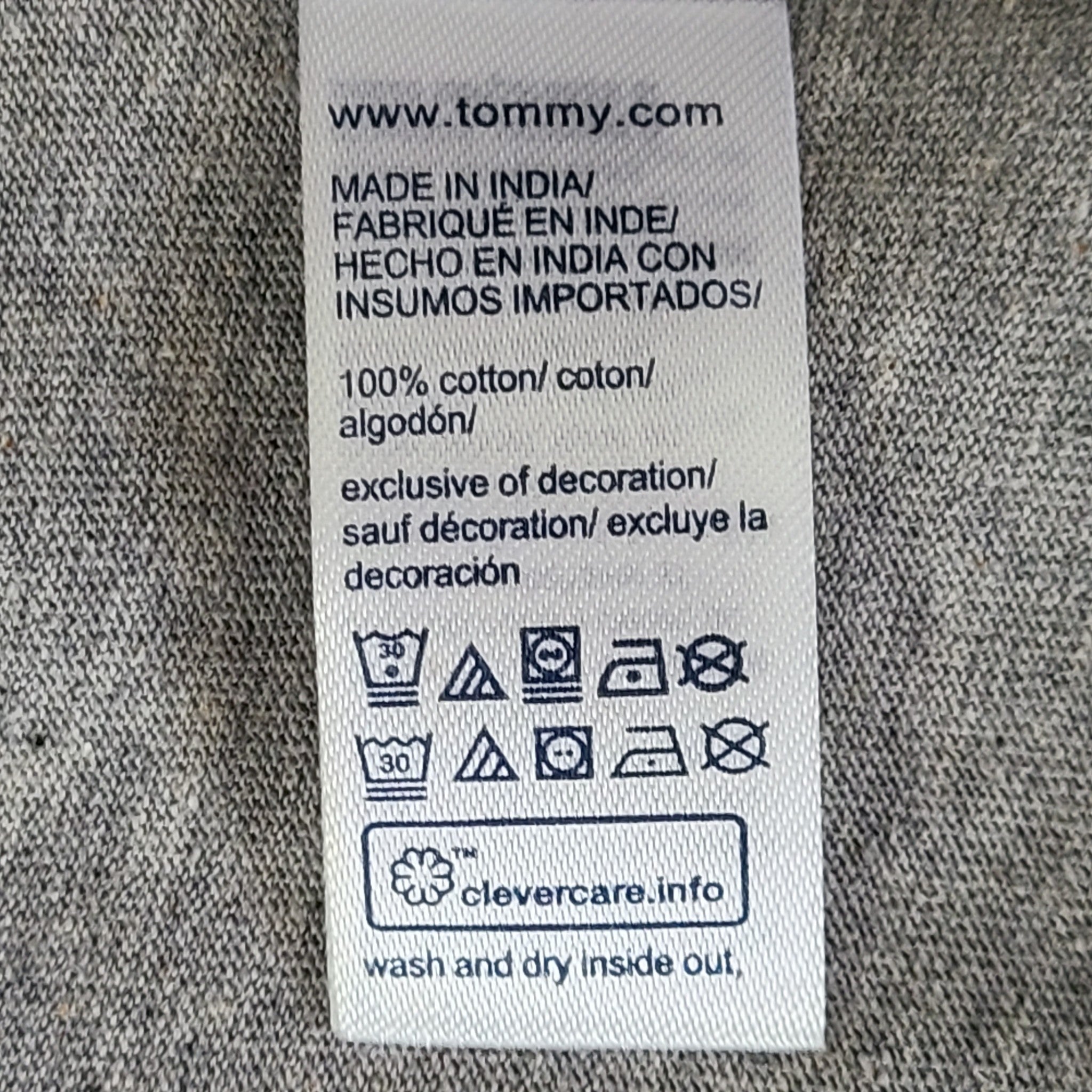 Tommy Hilfiger Men's Flag Logo T-Shirt Cotton Regular Fit Gray Sz XL NEW