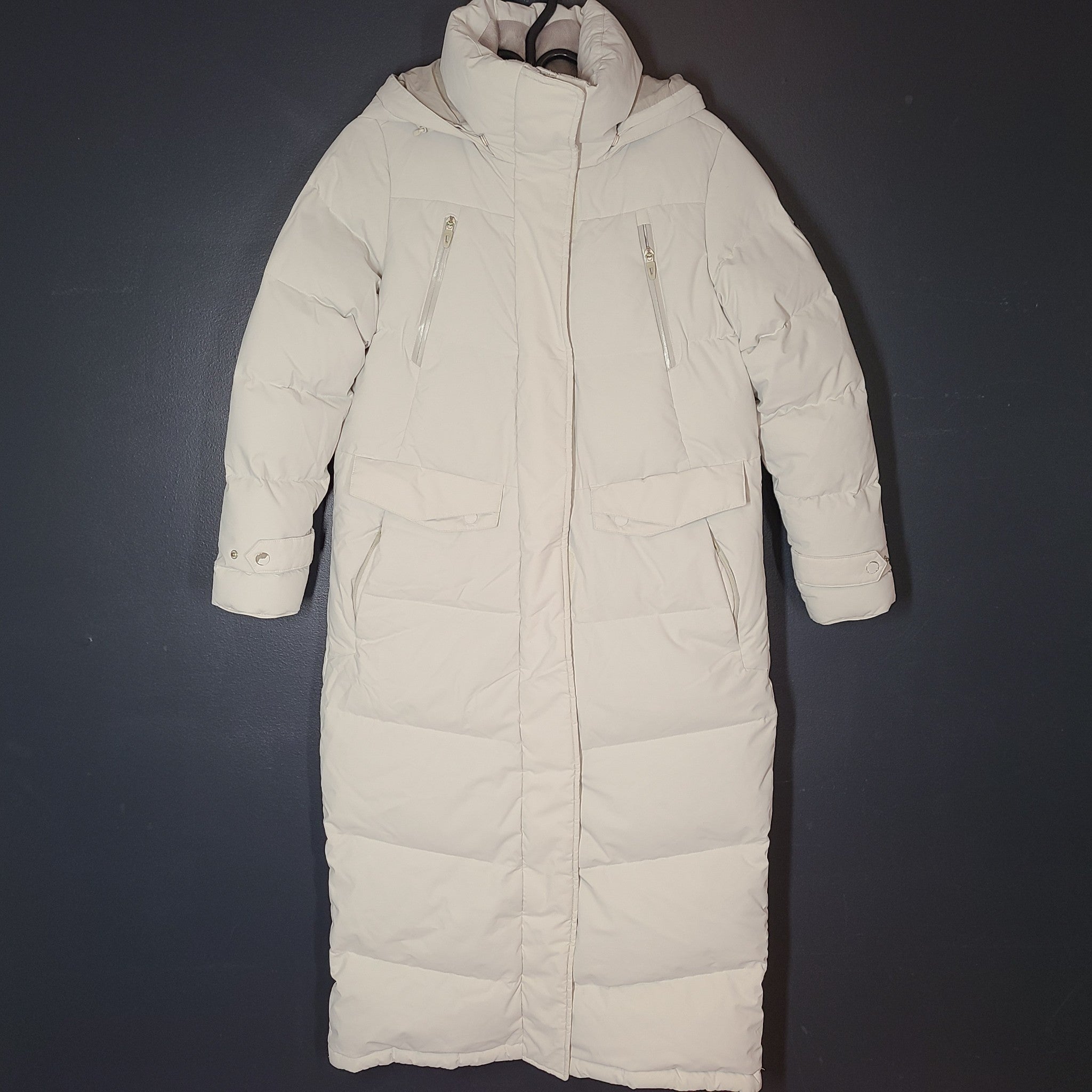 Black Yak B Motion Bench Down Jacket Nylon Goose Down Parka Light Gray NO FUR S