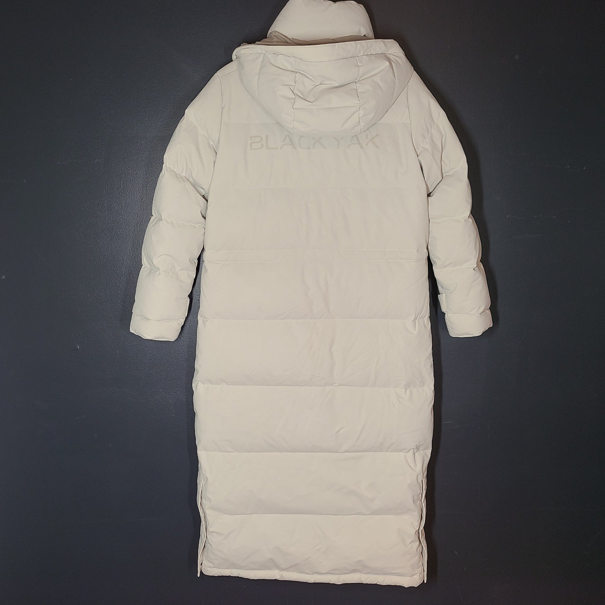 Black Yak B Motion Bench Down Jacket Nylon Goose Down Parka Light Gray NO FUR S