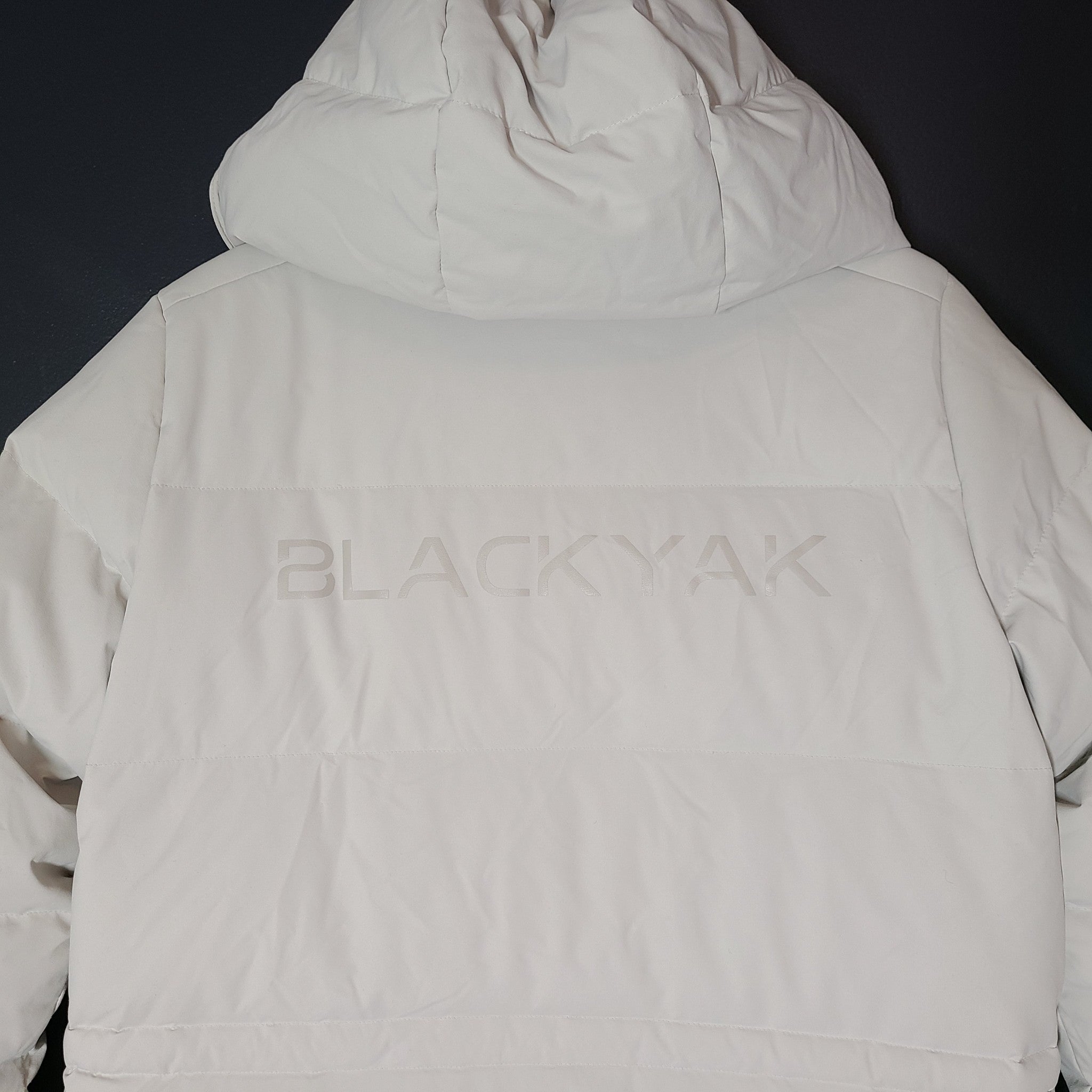 Black Yak B Motion Bench Down Jacket Nylon Goose Down Parka Light Gray NO FUR S