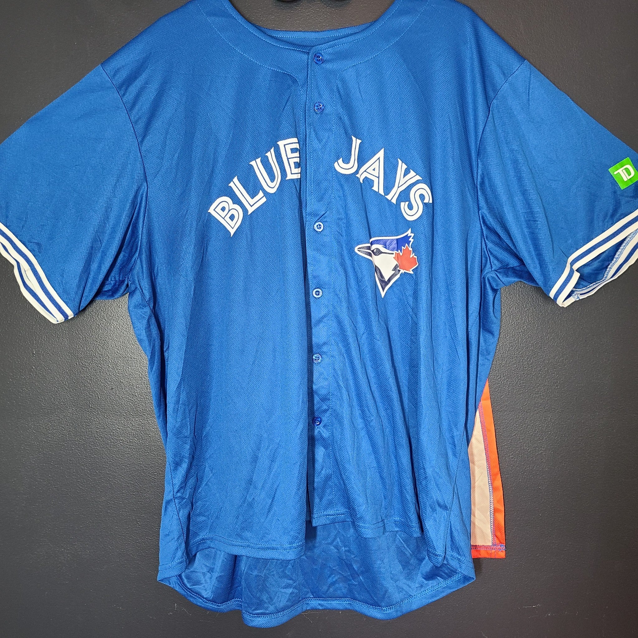 Toronto Blue Jays Rainbow Flag Cape Pride SGA MLB Baseball Jersey Size XL LGBTQ