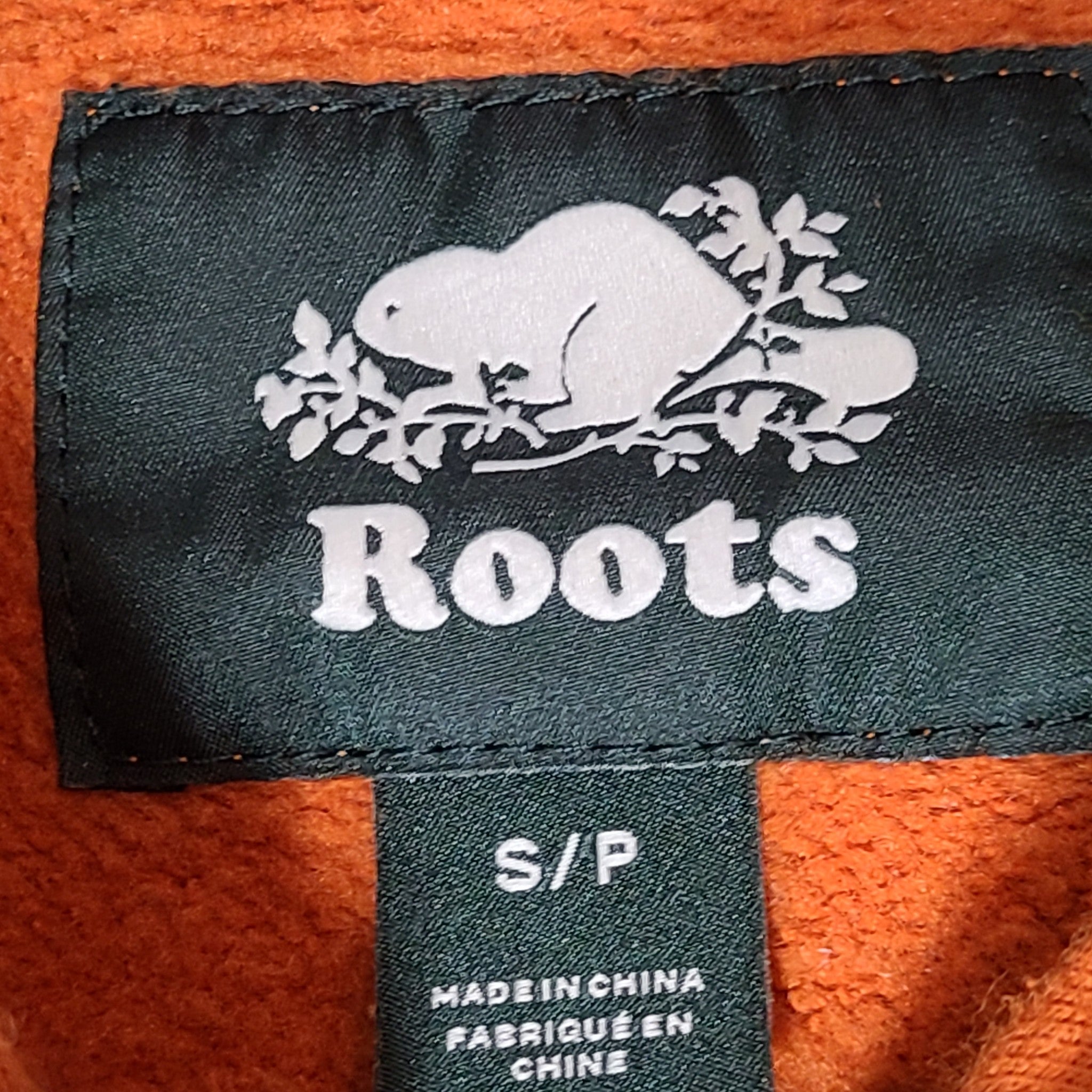 Roots Men's Organic Original Kanga Hoodie Sweater Orange Sz S