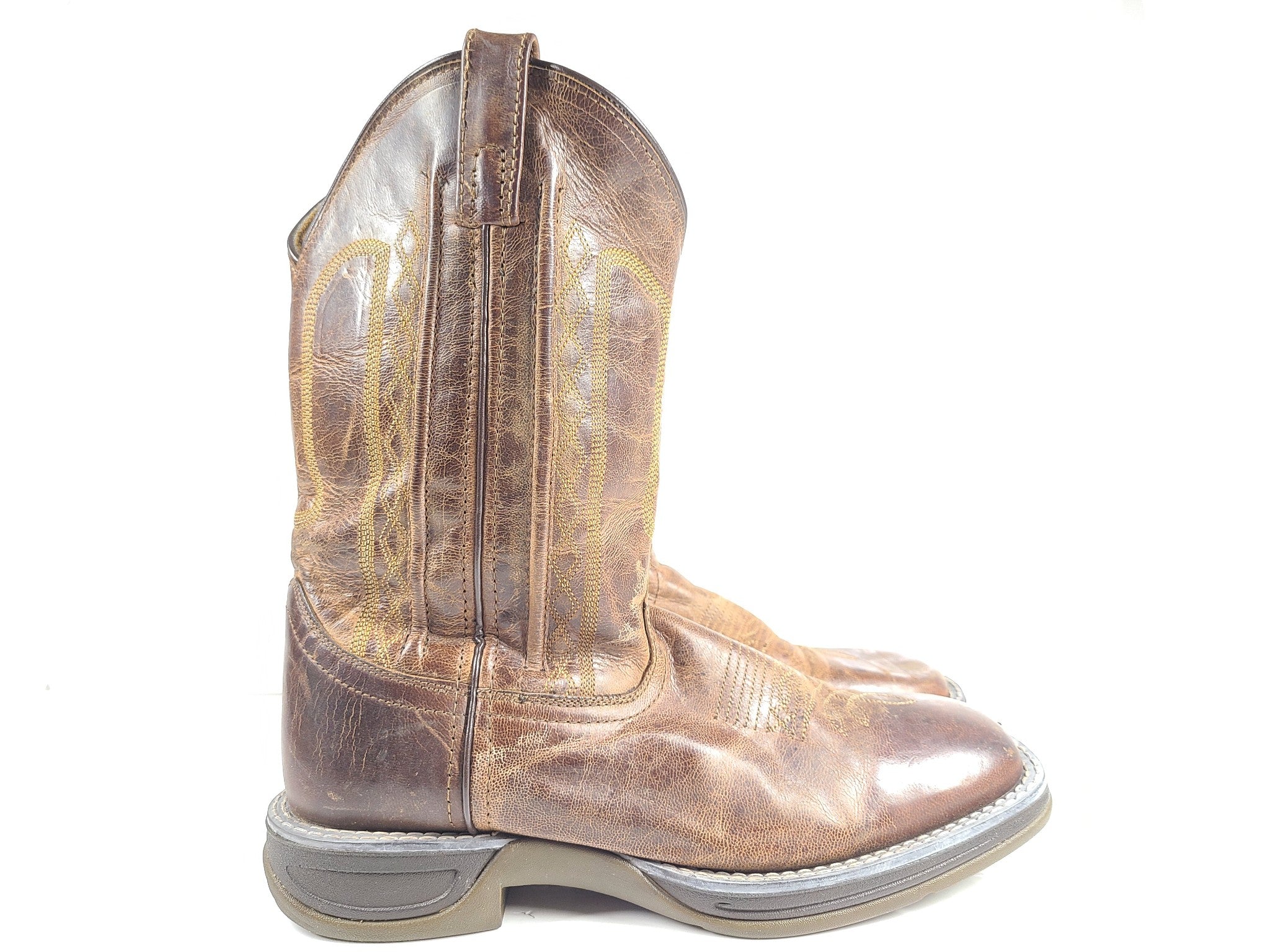 Laredo Men's Bennett 7454 Boot Cowboy Western Brown Leather US 9D