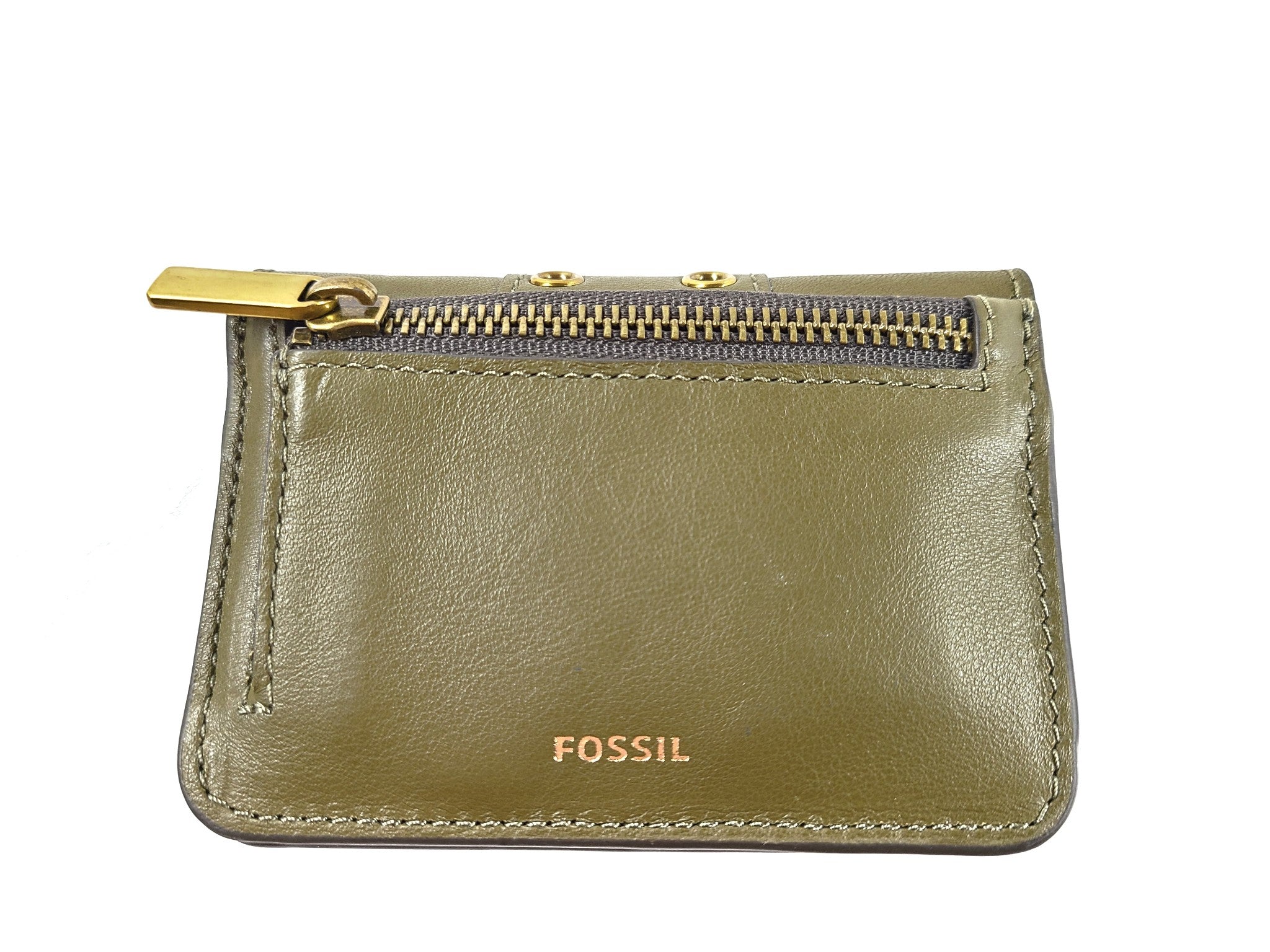 Fossil Women's Leather Valerie Card Case SL6516376 Wallet Green
