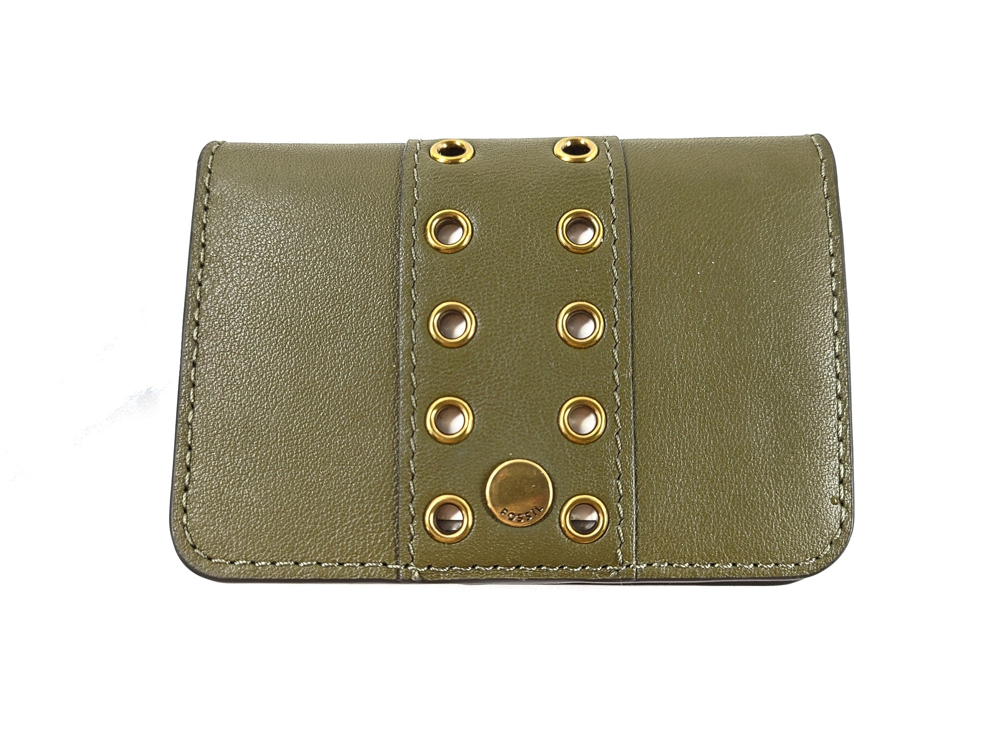 Fossil Women's Leather Valerie Card Case SL6516376 Wallet Green