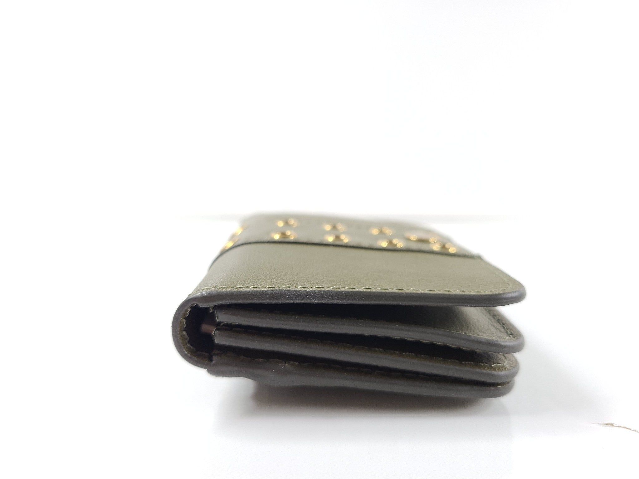 Fossil Women's Leather Valerie Card Case SL6516376 Wallet Green