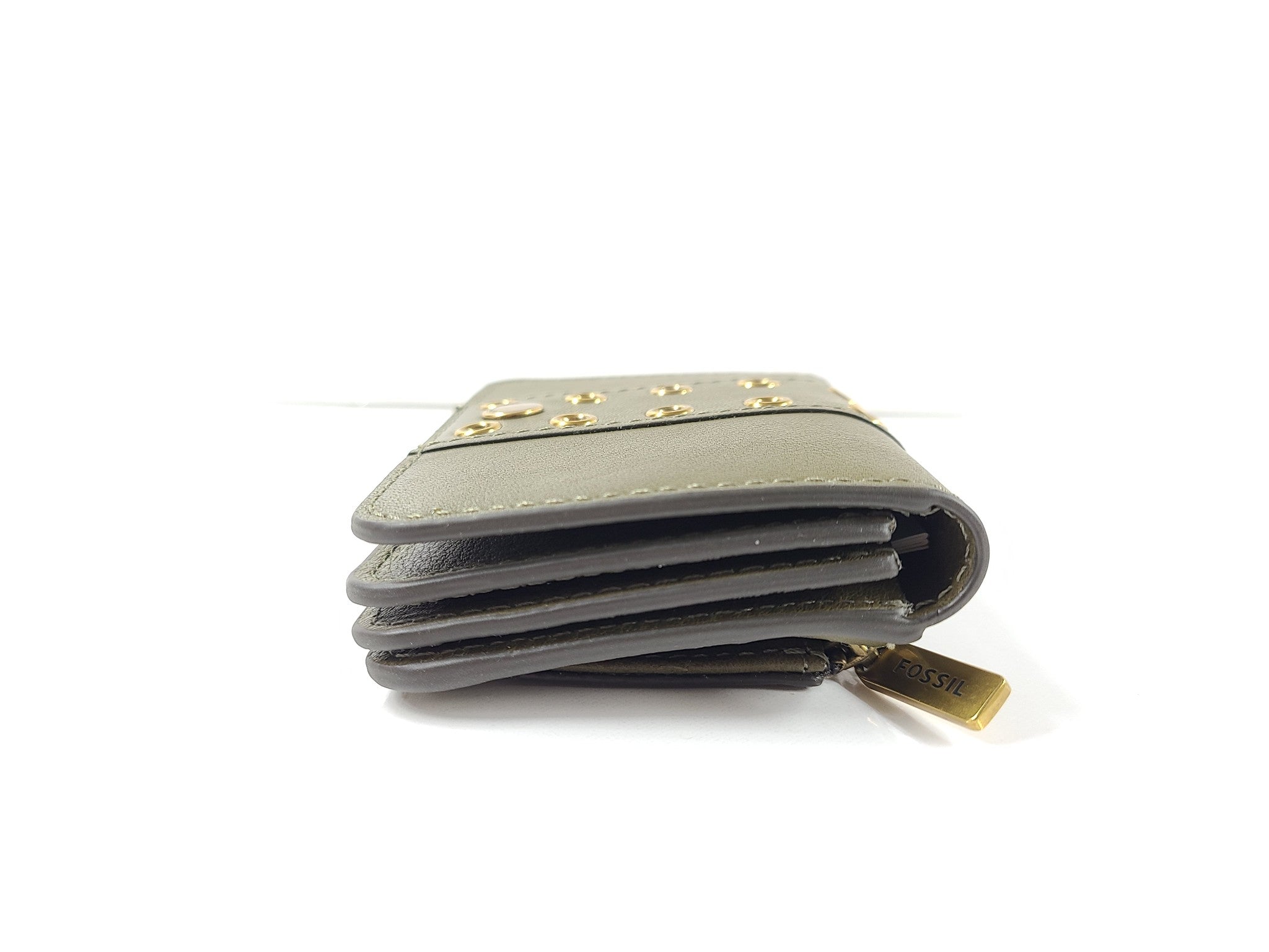Fossil Women's Leather Valerie Card Case SL6516376 Wallet Green