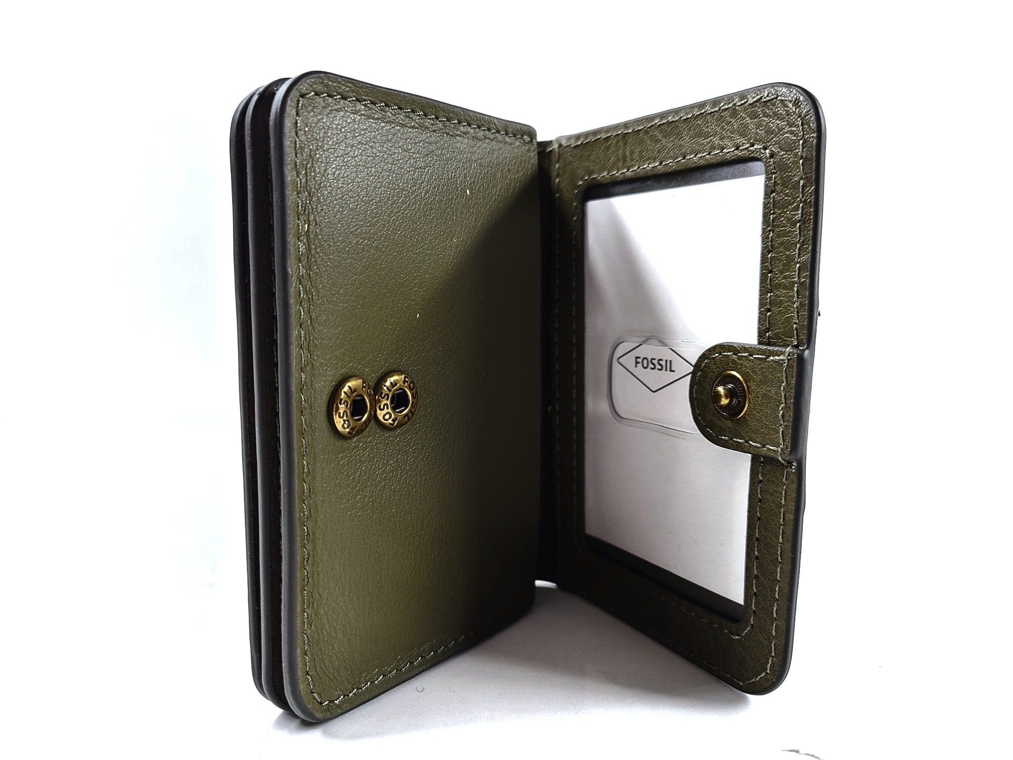 Fossil Women's Leather Valerie Card Case SL6516376 Wallet Green