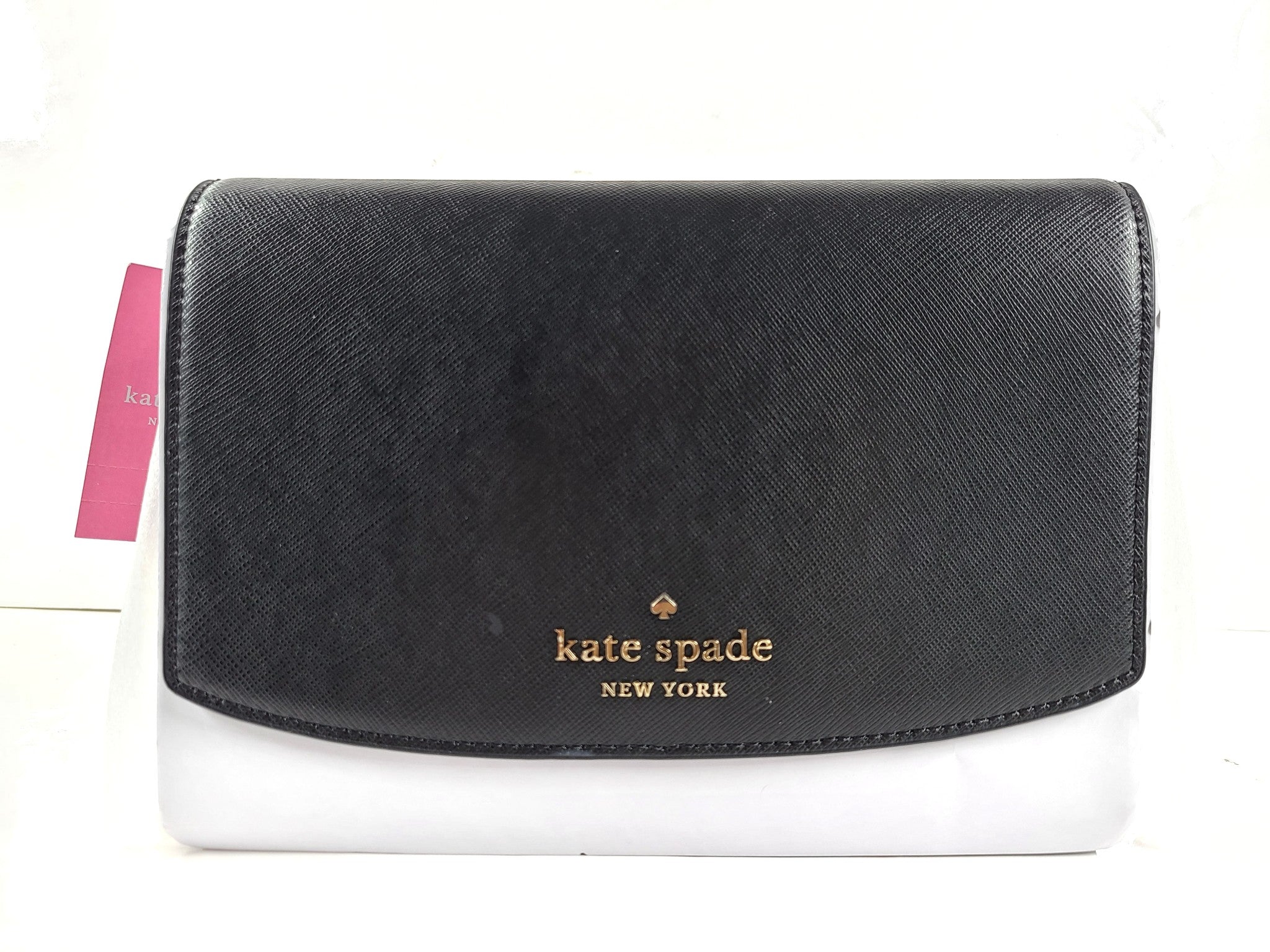 Kate Spade Carson Convertible Crossbody Bag Leather Small WKR00119 Black NWT