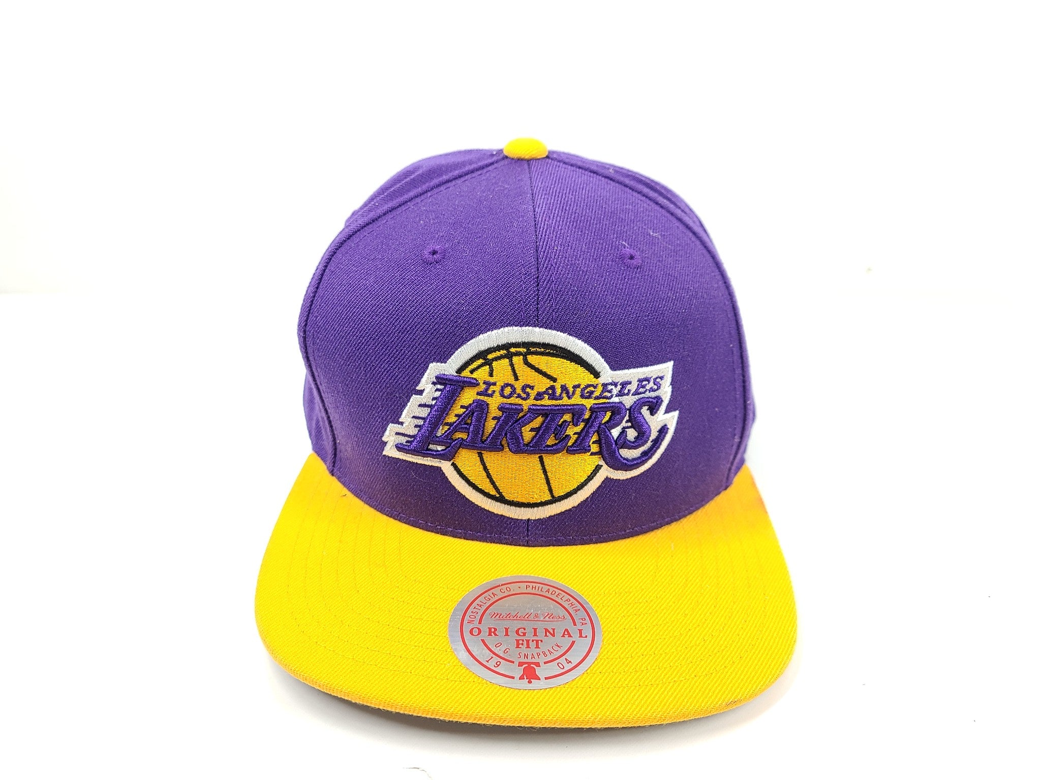 Mitchell & Ness Los Angeles Lakers NBA Team Ground Snapback Hat Purple One Size