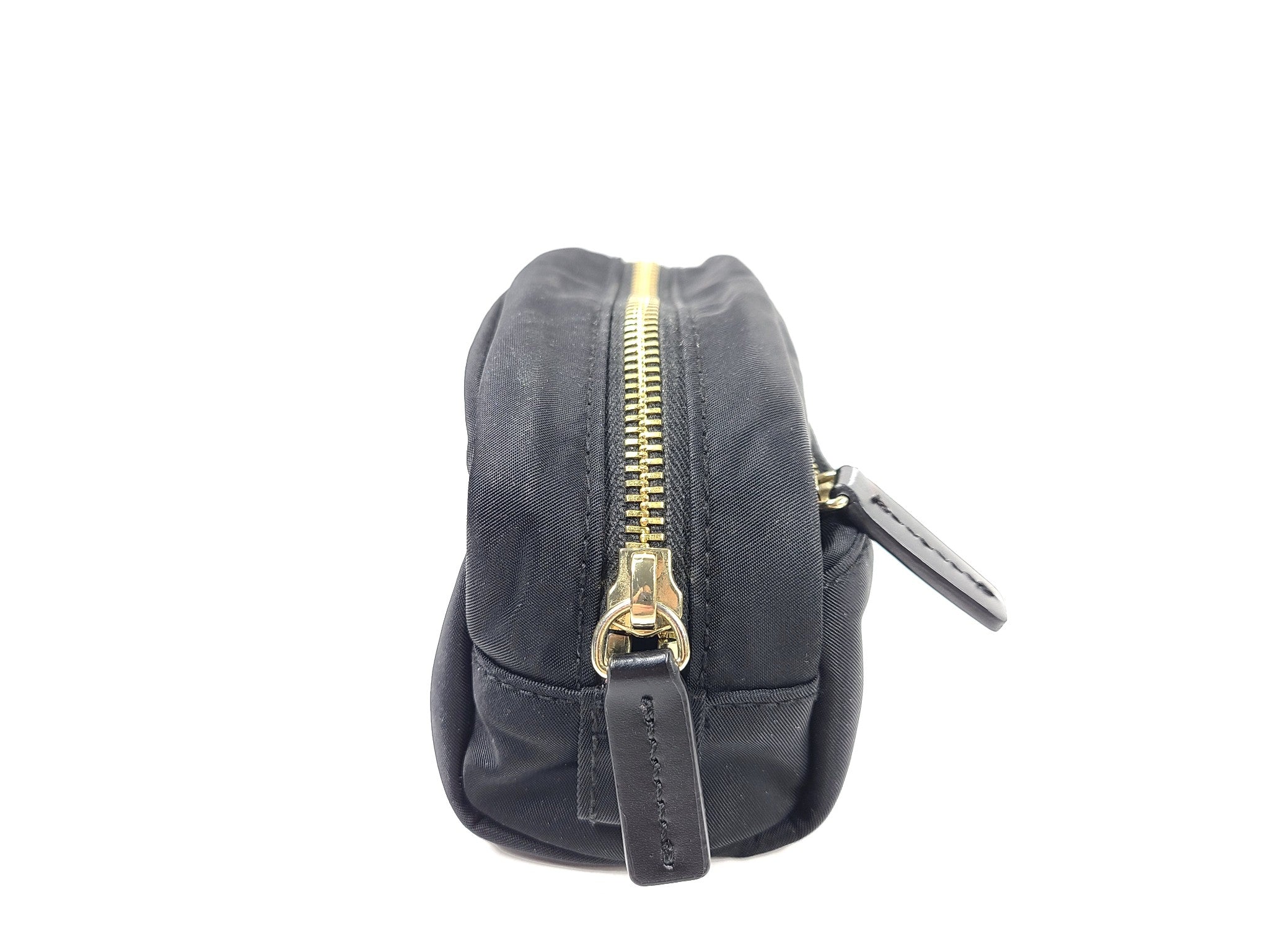 Bimba Y Lola Mini Nylon Make-Up Case Zip Closure Pouch Black